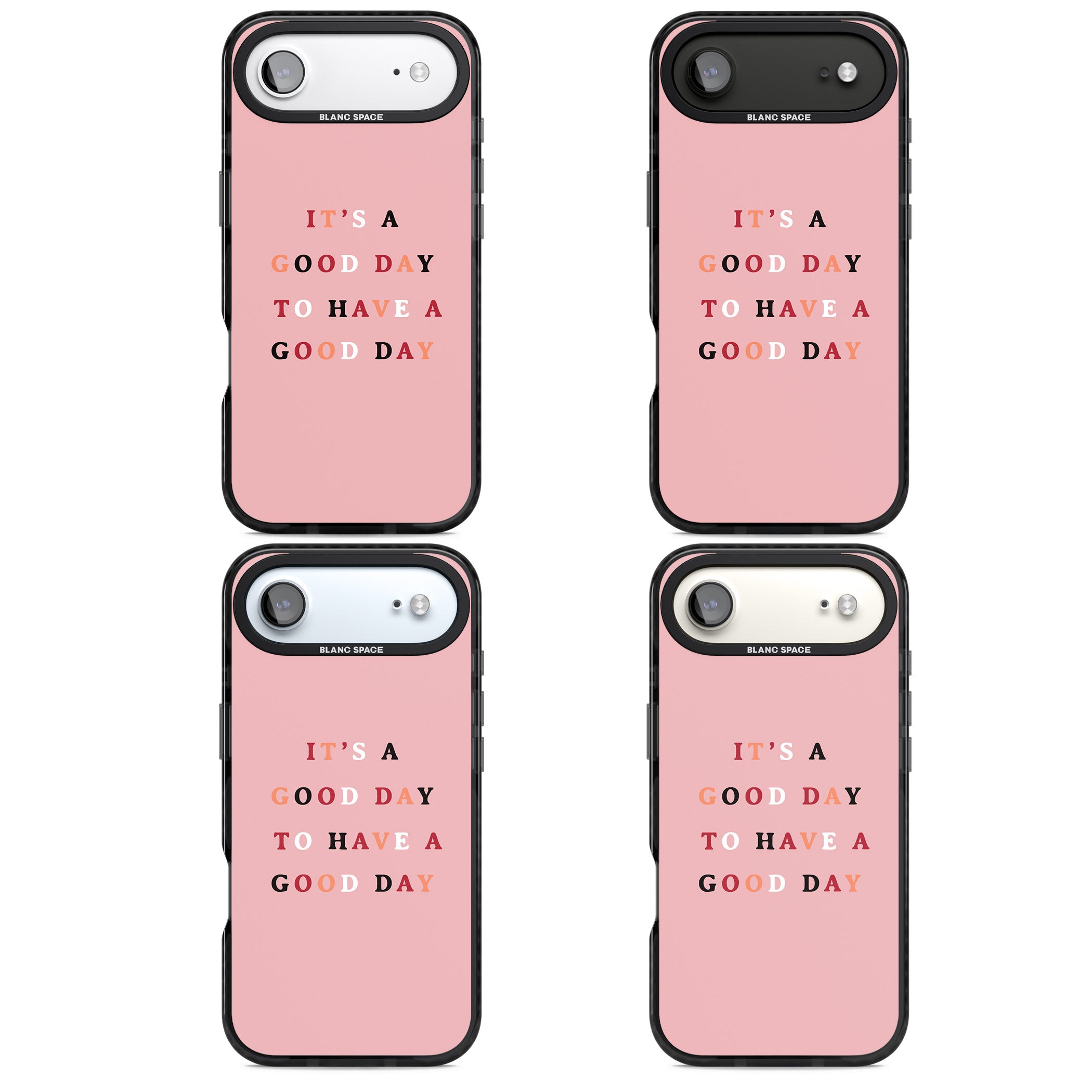 Good Day Pink Quote iPhone 17 Air Impact Pro Black Phone Case APT Impact Protection