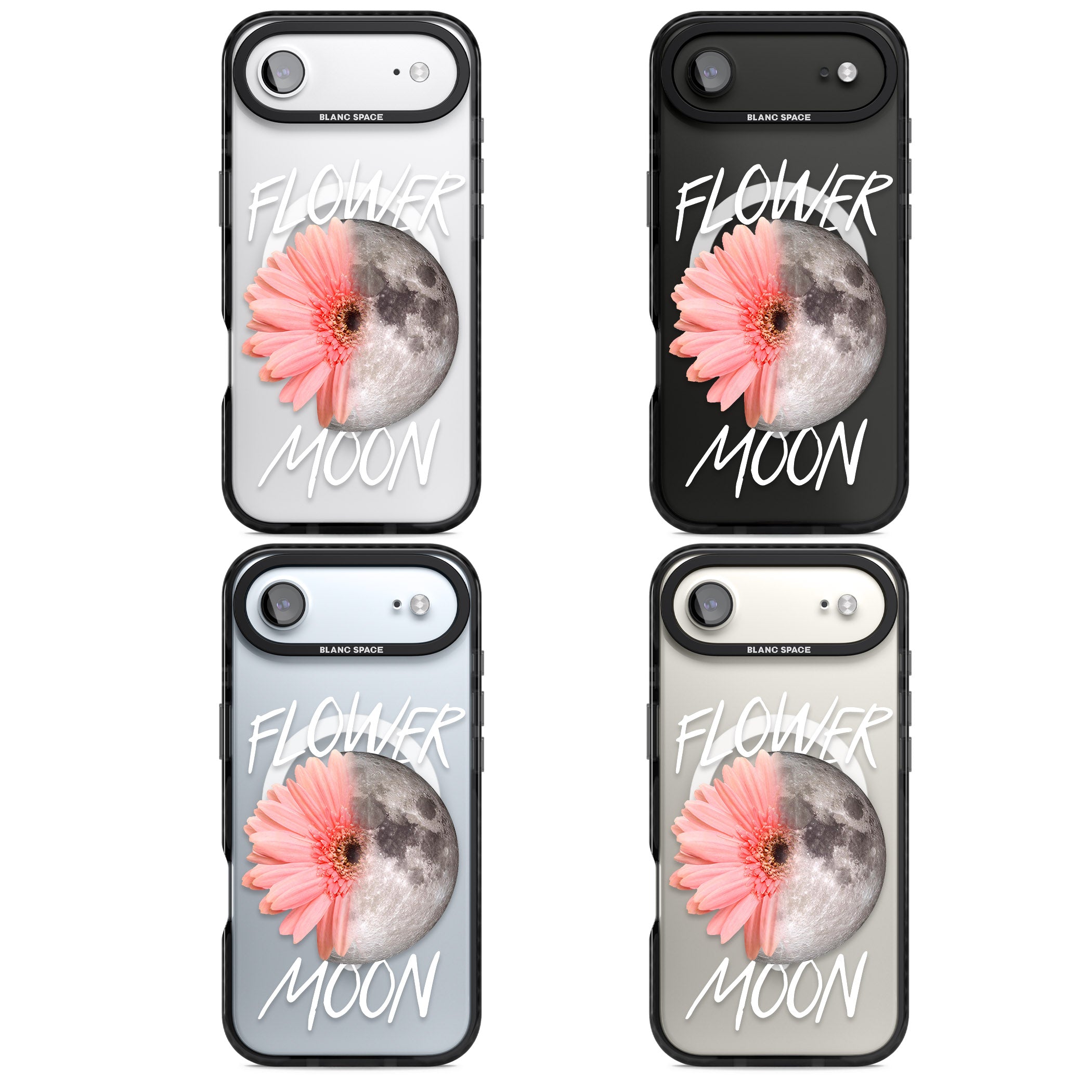 Flower Moon iPhone 17 Air Impact Pro Black Phone Case APT Impact Protection