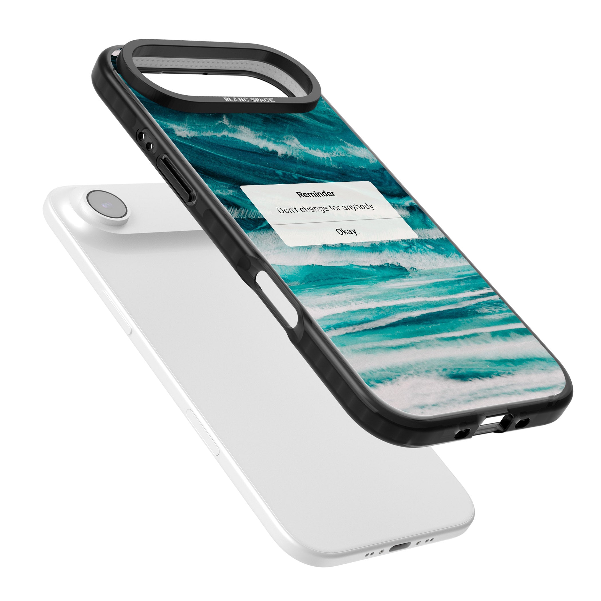 Ocean Vibe Reminder iPhone 17 Air Impact Pro Black Phone Case Colours