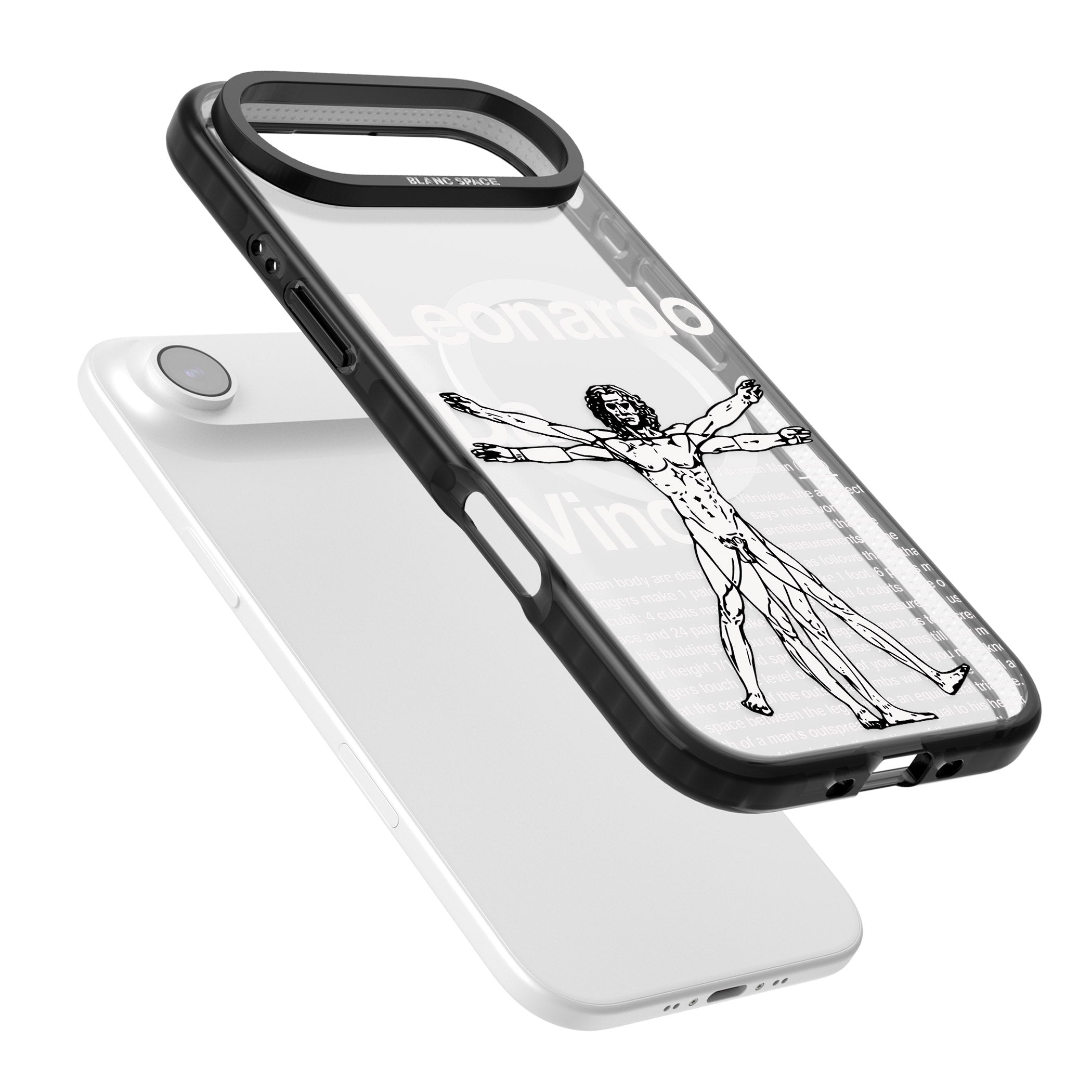 Vitruvian Man iPhone 17 Air Impact Pro Black Phone Case Colours