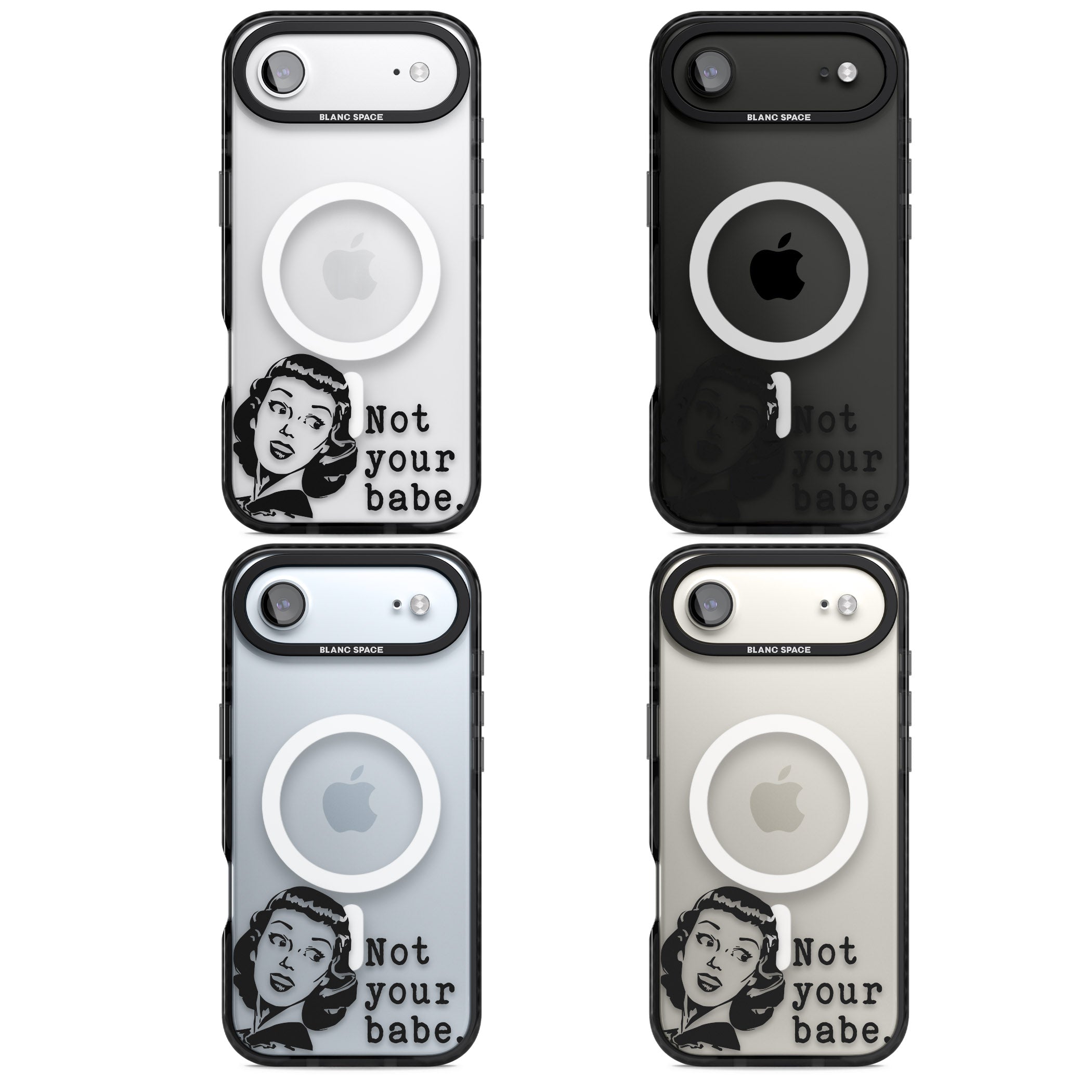 Not Your Babe iPhone 17 Air Impact Pro Black Phone Case APT Impact Protection