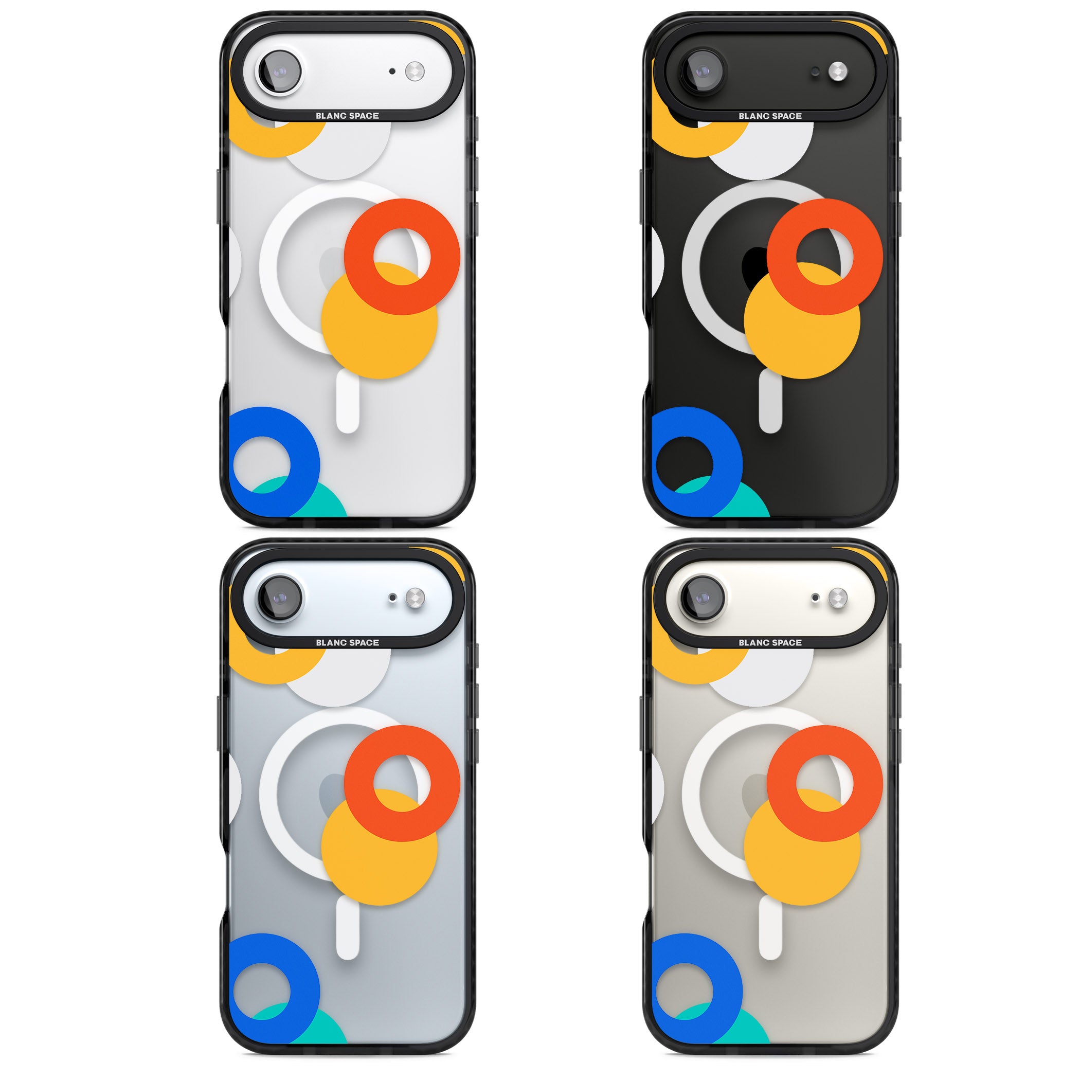 Abstract Mixed Circles iPhone 17 Air Impact Pro Black Phone Case APT Impact Protection