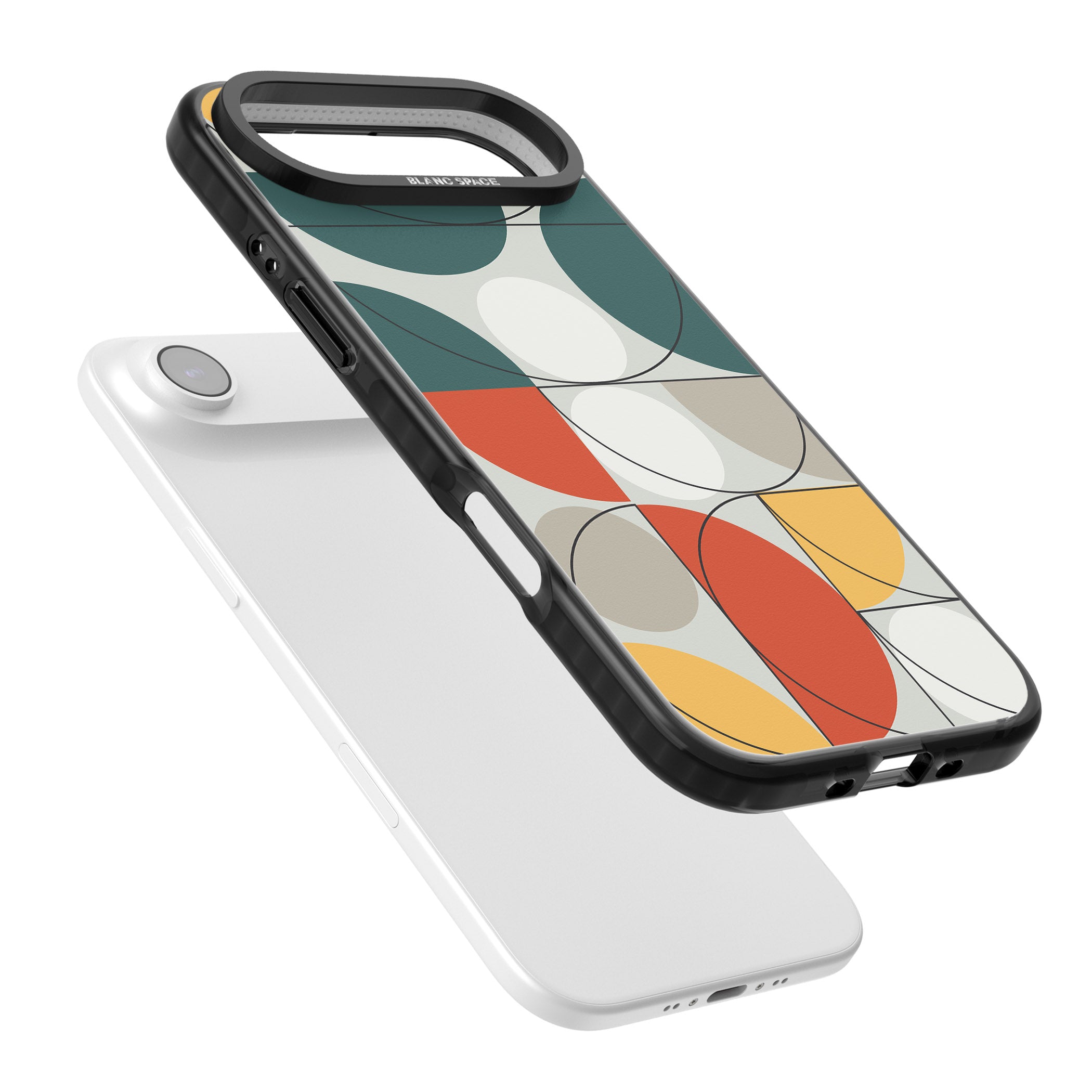 Modern Abstract Circle iPhone 17 Air Impact Pro Black Phone Case Colours