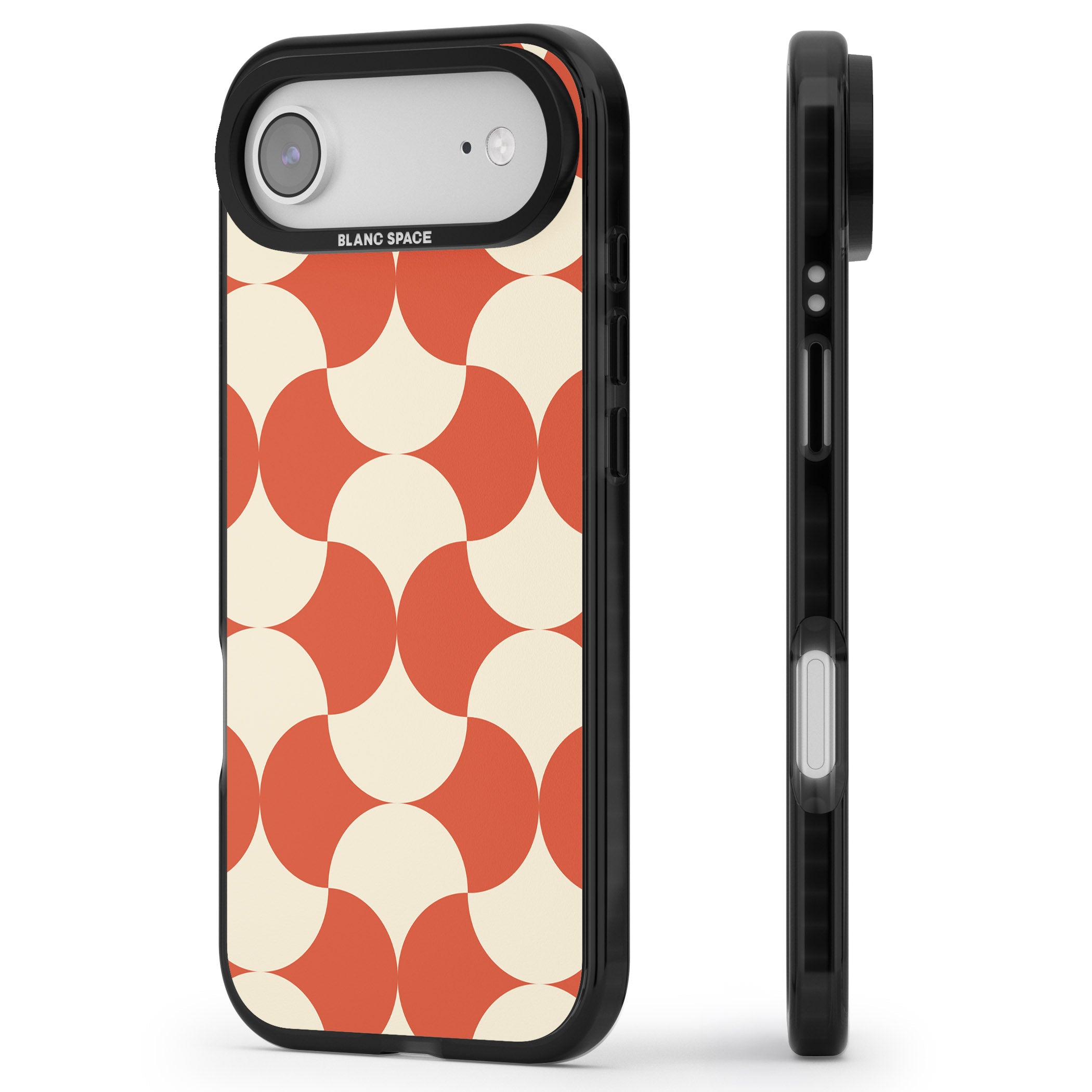 Abstract Retro Shapes iPhone 17 Air Impact Pro Black Phone Case Side Profile