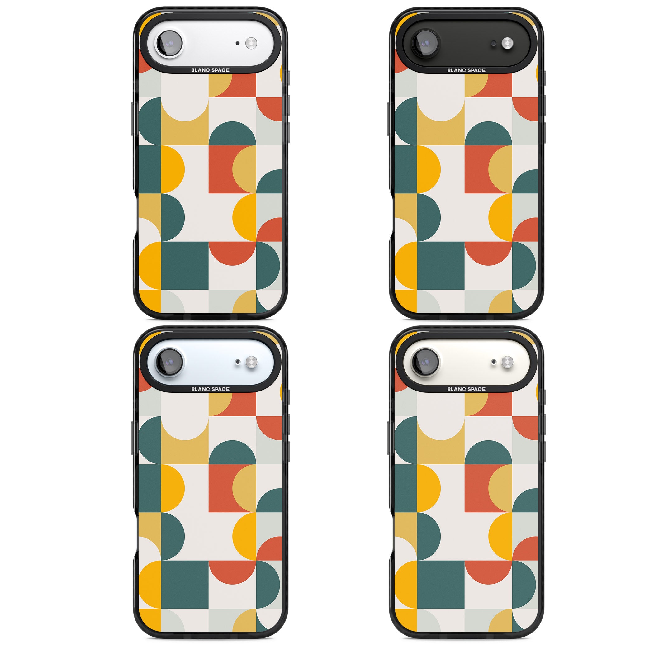 Retro Color Blocks iPhone 17 Air Impact Pro Black Phone Case APT Impact Protection