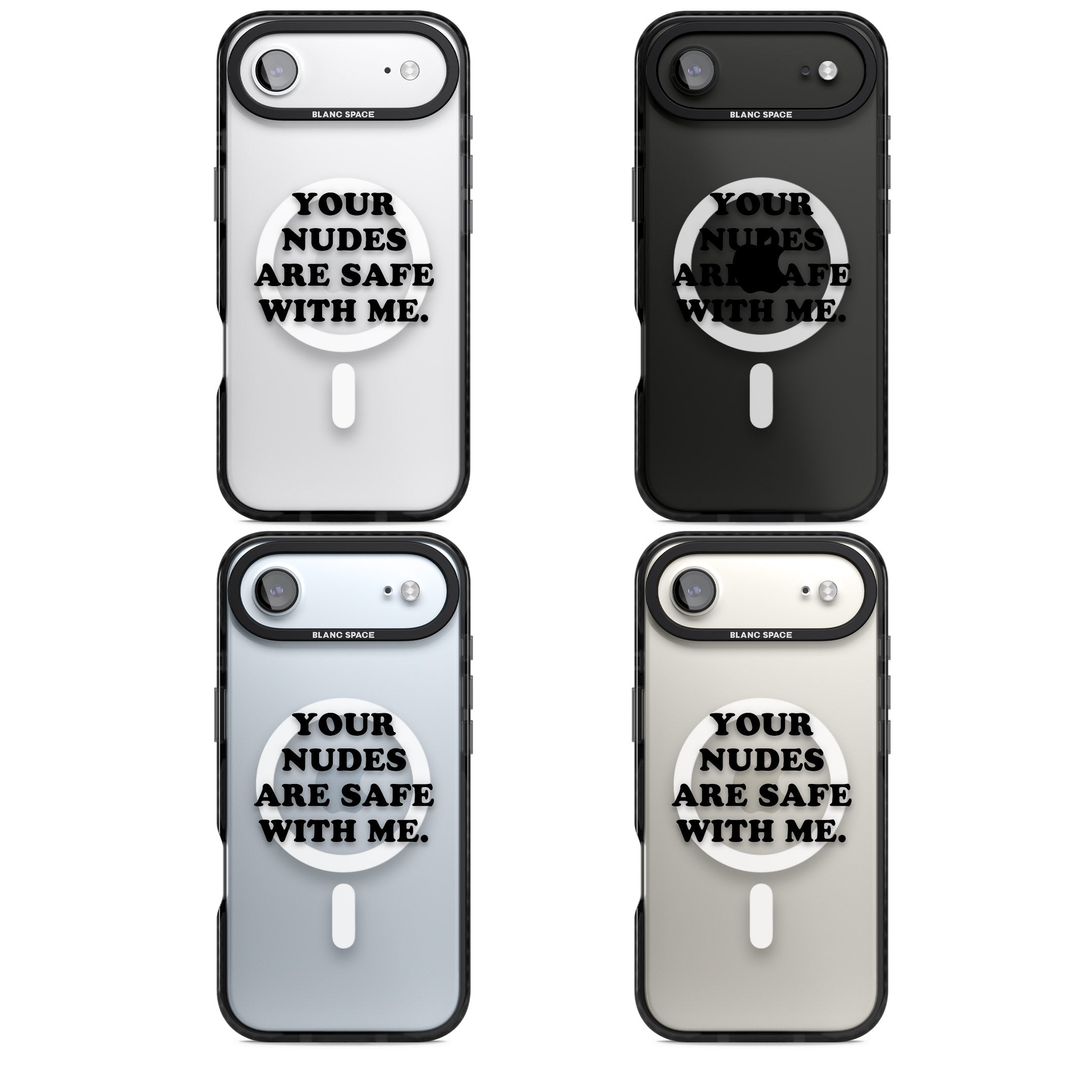 Your Nudes Are Safe Black iPhone 17 Air Impact Pro Black Phone Case APT Impact Protection