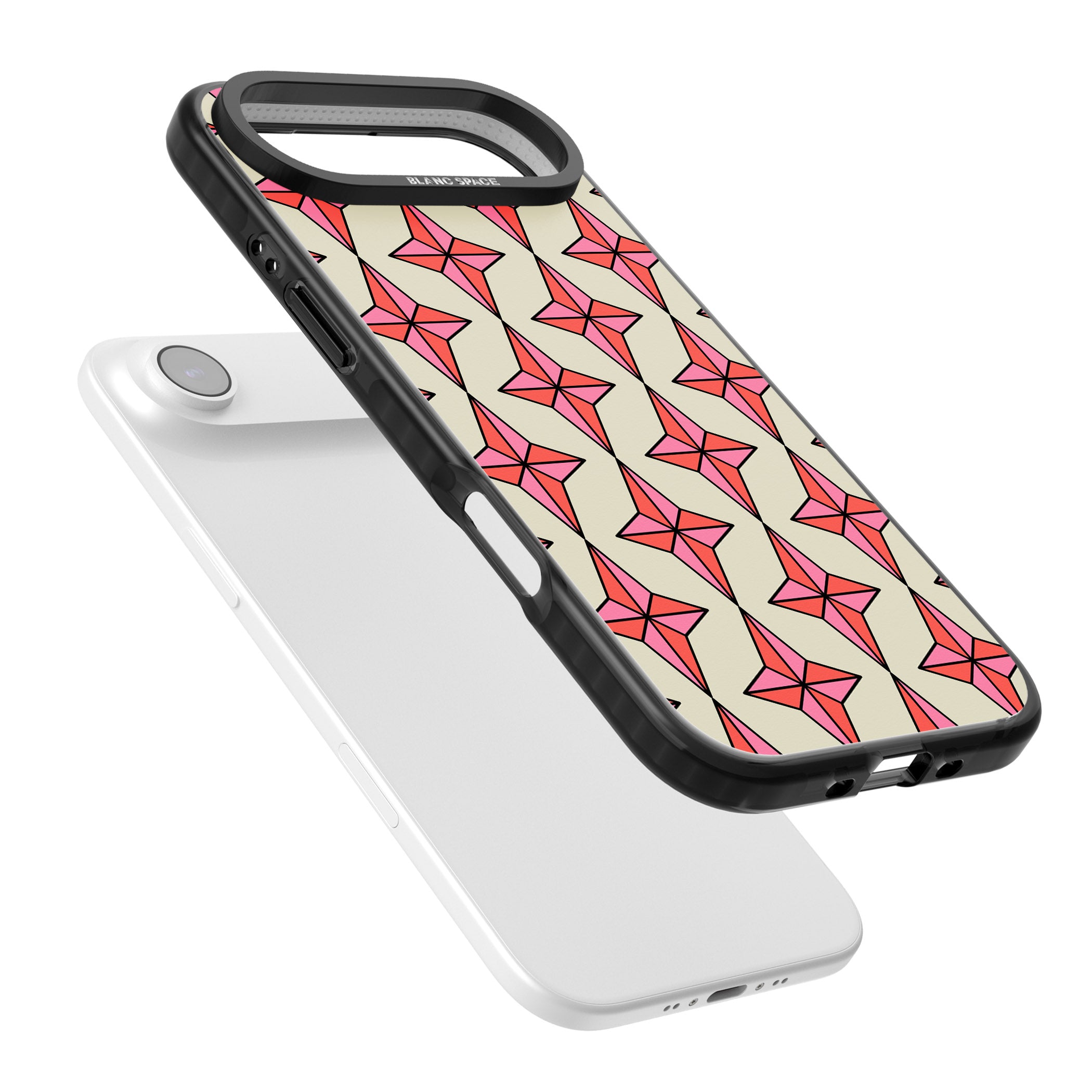 Rose Stars Pattern iPhone 17 Air Impact Pro Black Phone Case Colours