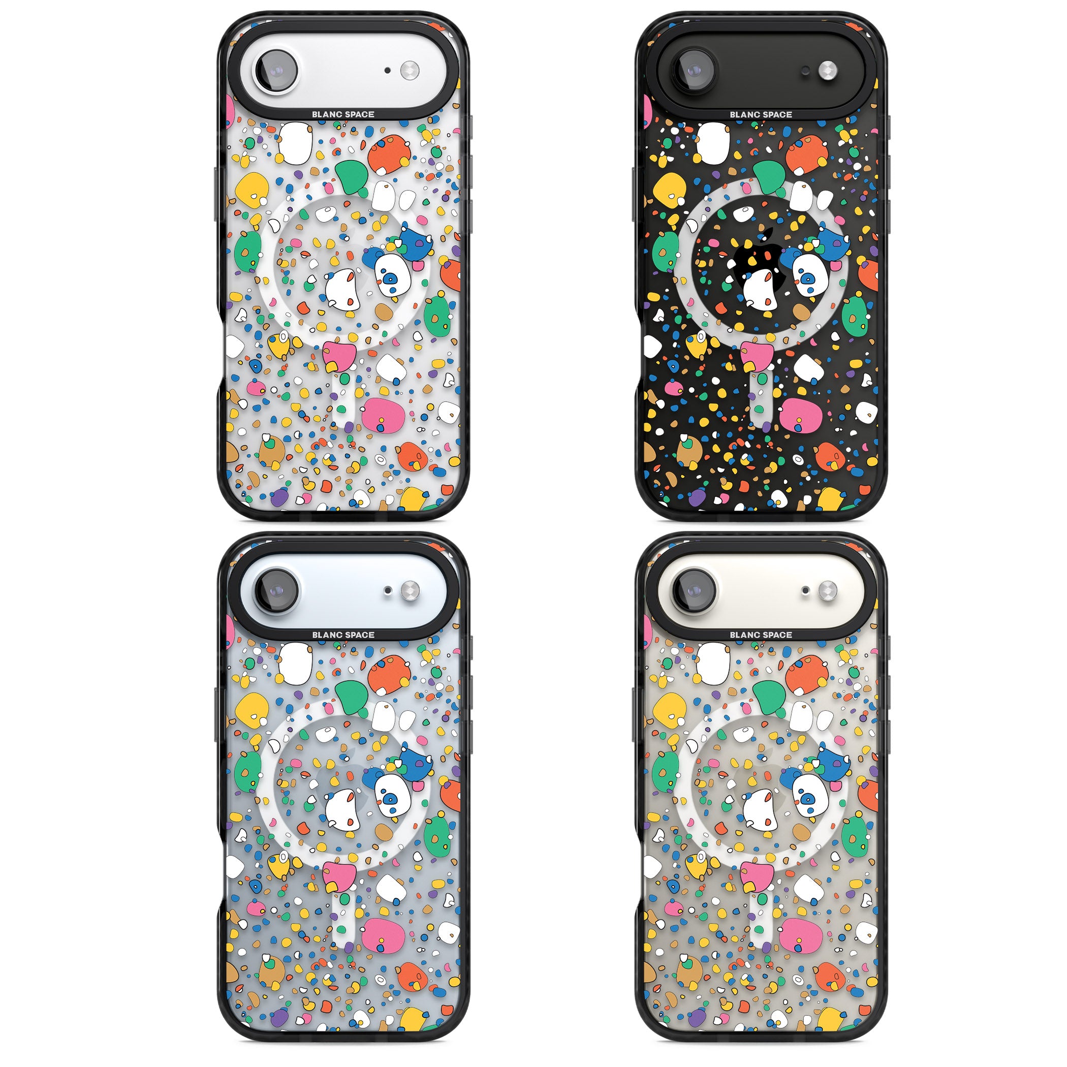 Colourful Confetti Pebbles iPhone 17 Air Impact Pro Black Phone Case APT Impact Protection