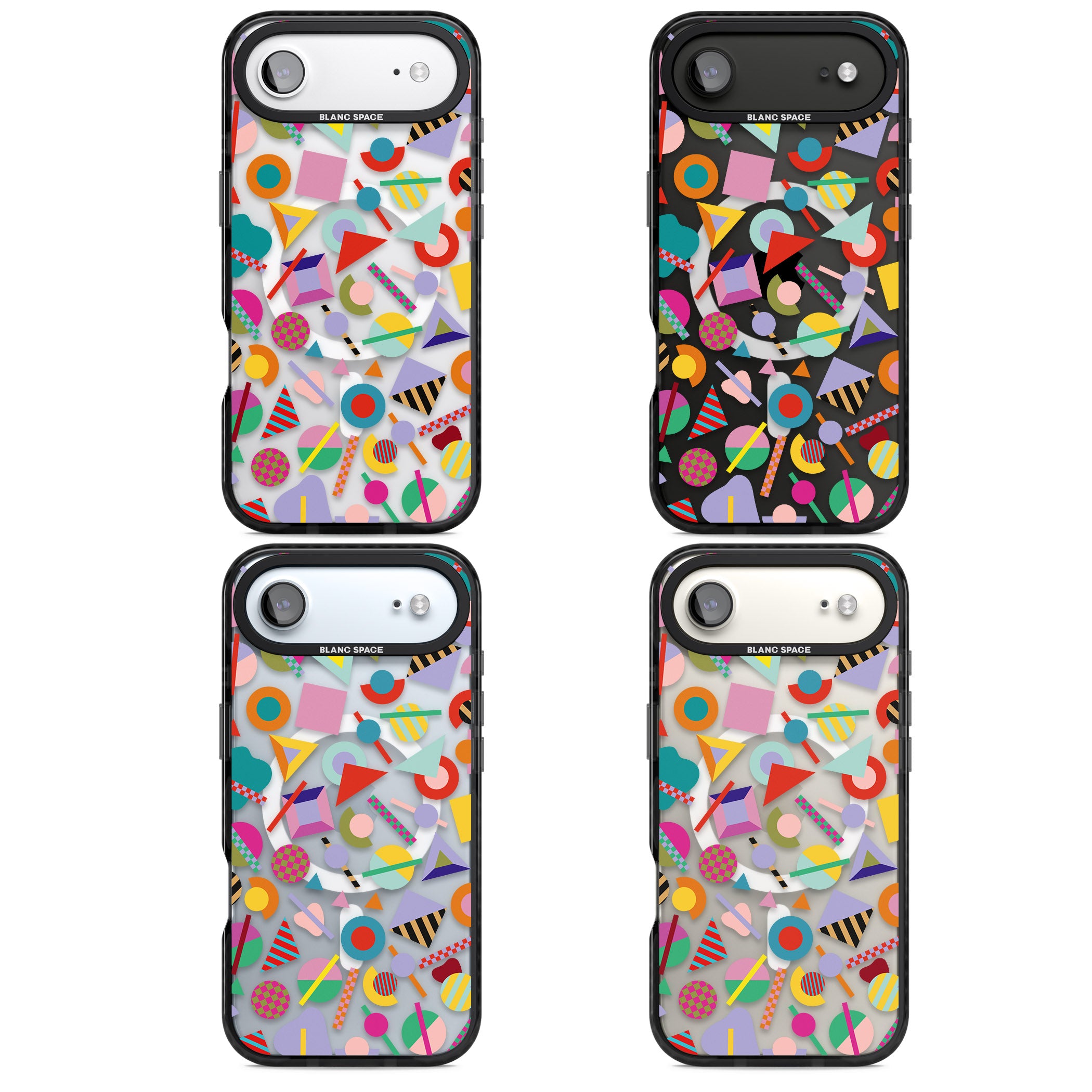 Retro Carnival Shapes iPhone 17 Air Impact Pro Black Phone Case APT Impact Protection