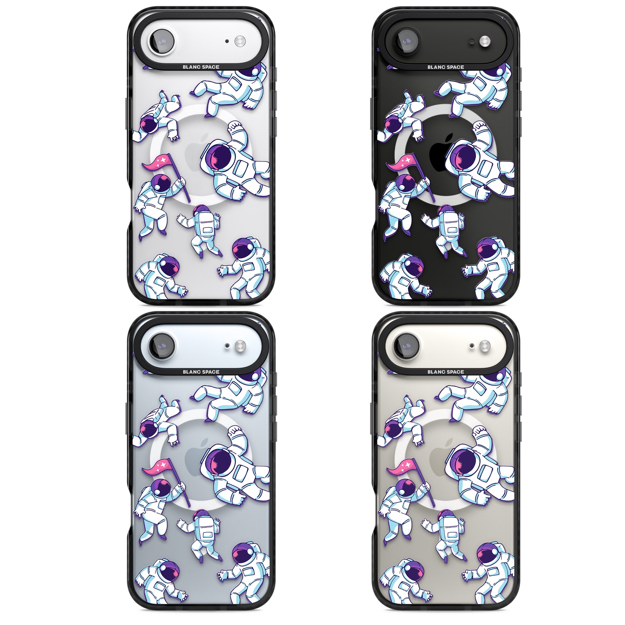 Astronaut Pattern iPhone 17 Air Impact Pro Black Phone Case APT Impact Protection