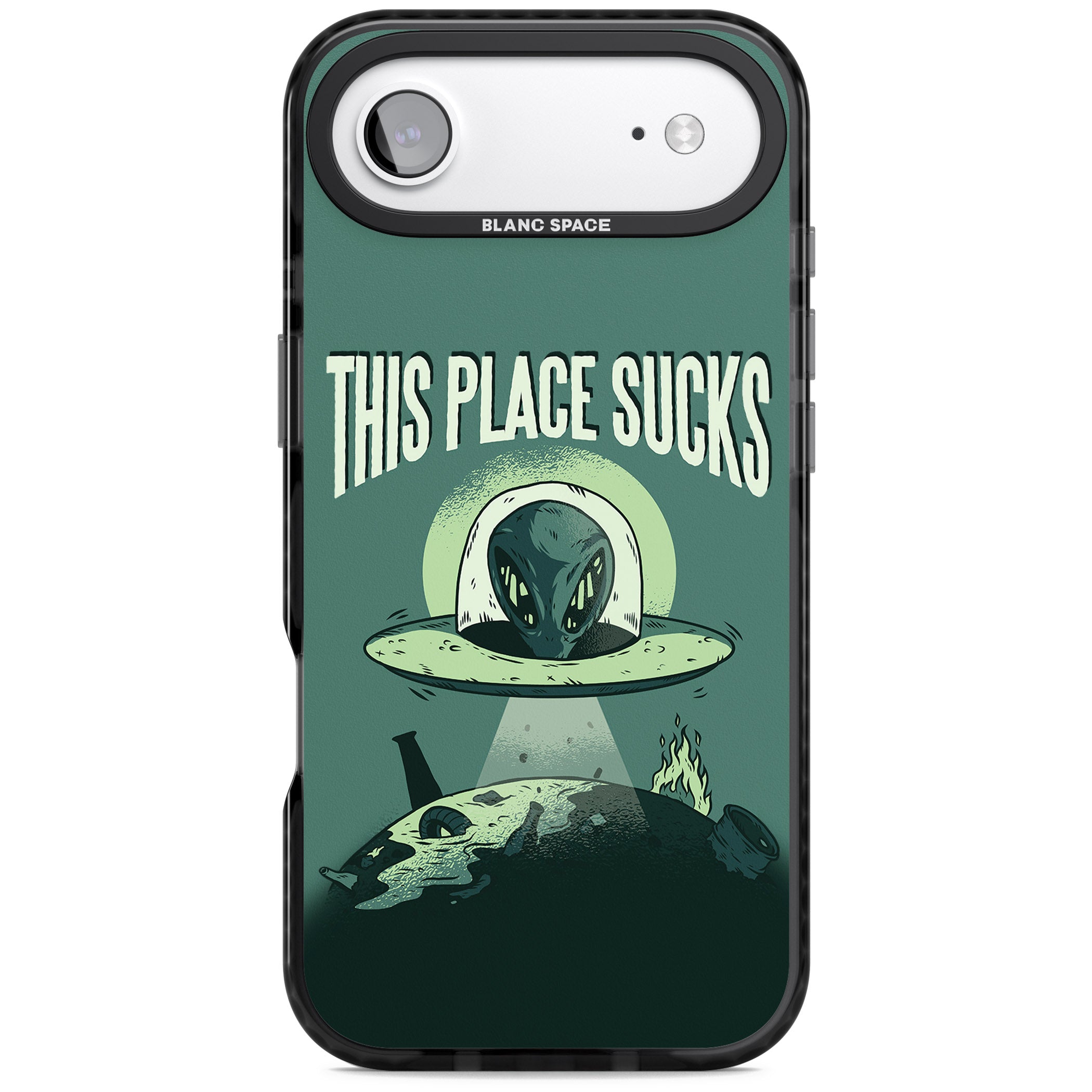Earth Sucks iPhone 17 Air Impact Pro Black Phone Case