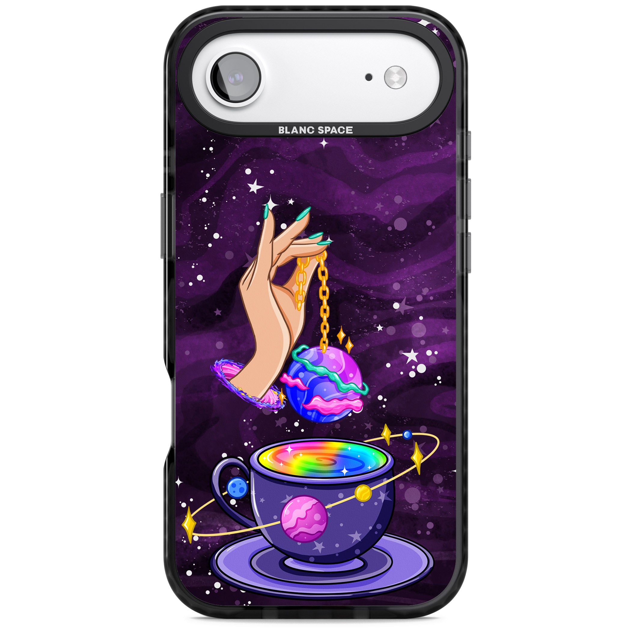 Space Tea iPhone 17 Air Impact Pro Black Phone Case