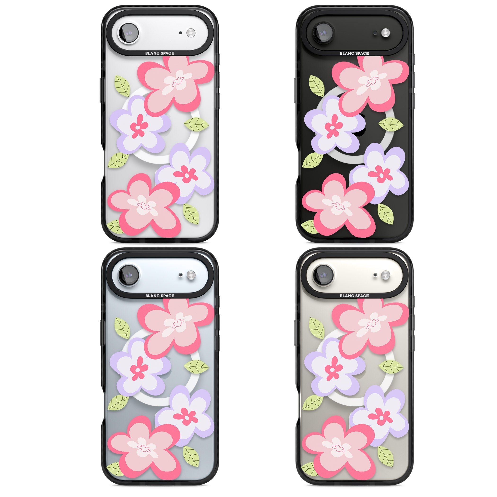 Funky Flowers iPhone 17 Air Impact Pro Black Phone Case APT Impact Protection