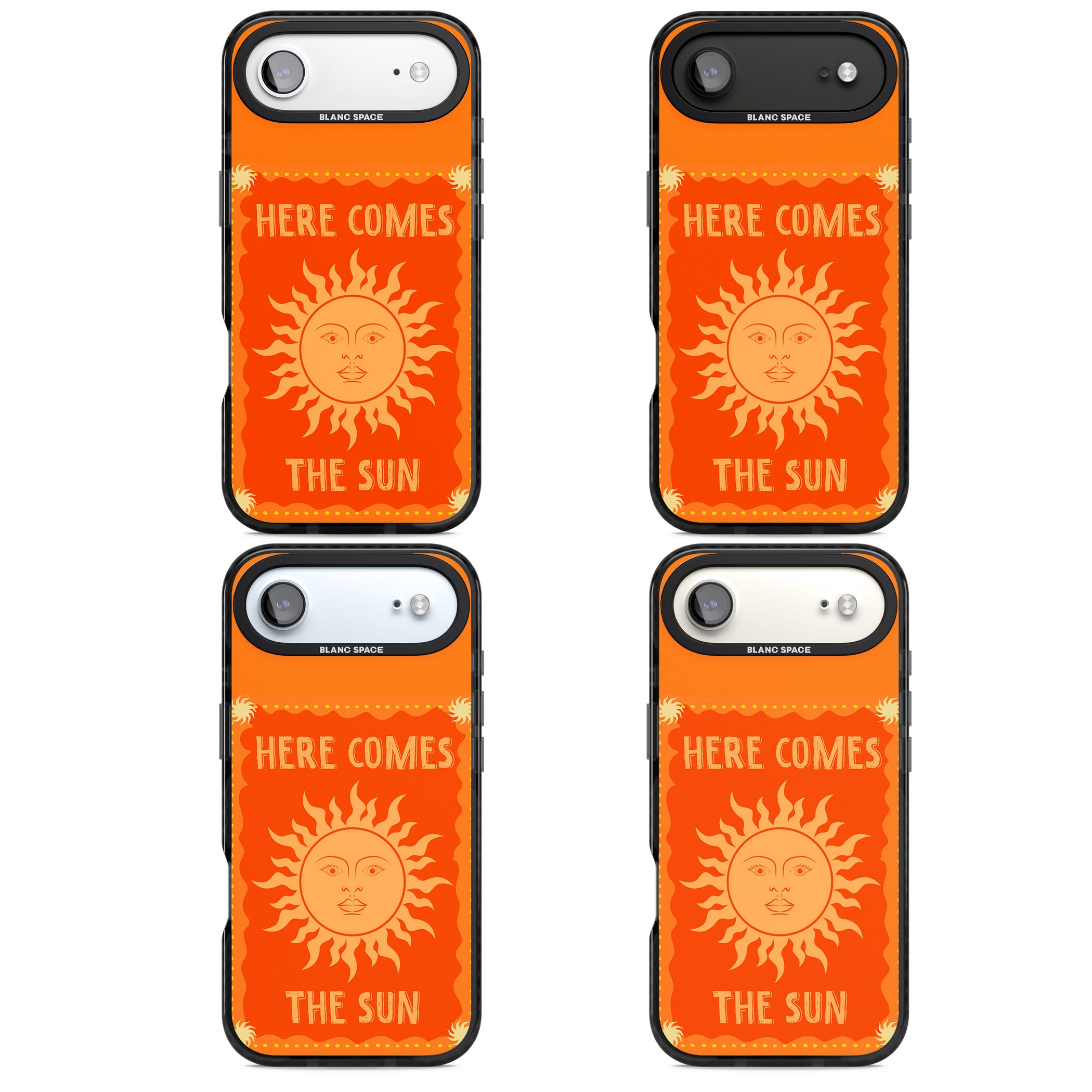 Retro Here Comes The Sun iPhone 17 Air Impact Pro Black Phone Case APT Impact Protection