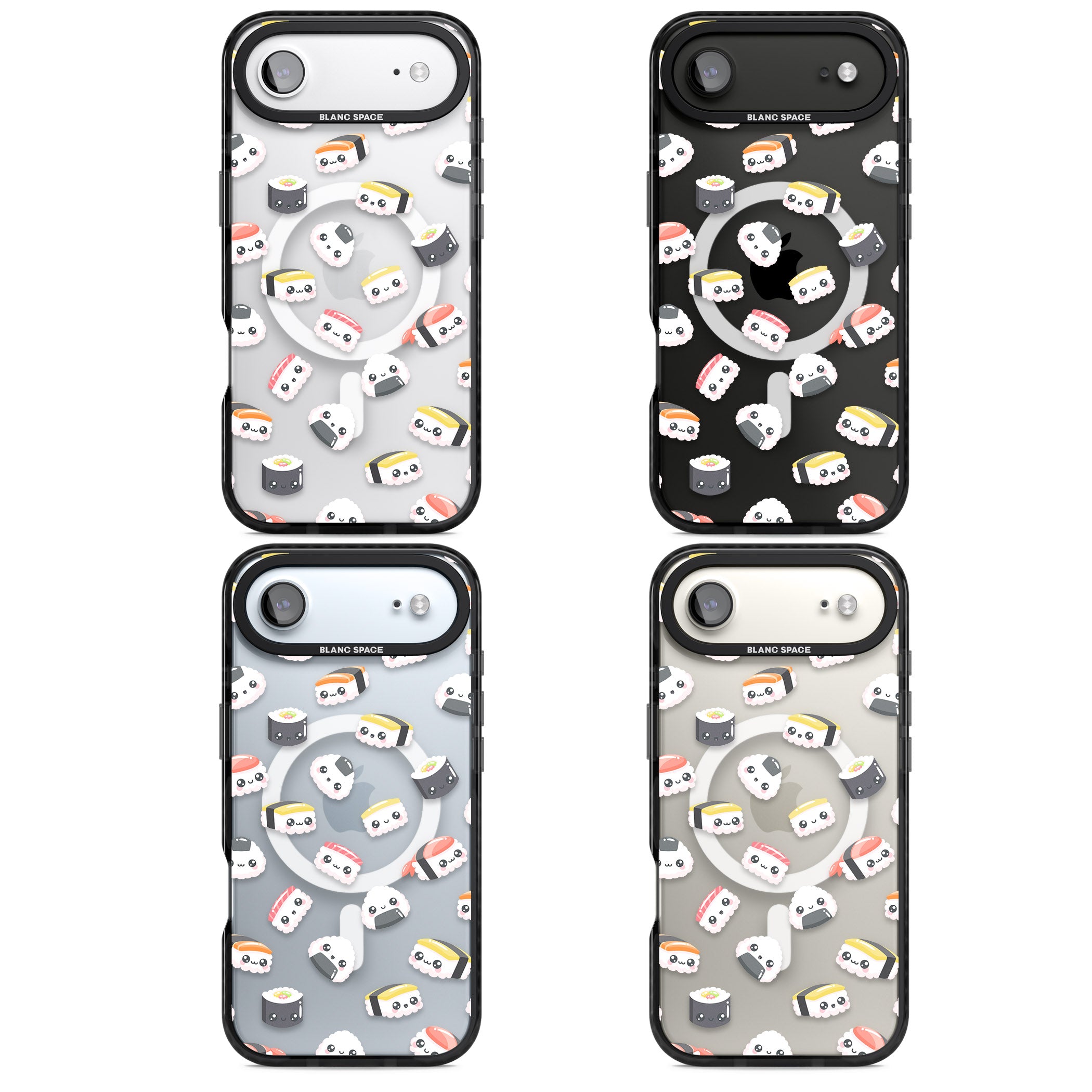 Kawaii Sushi iPhone 17 Air Impact Pro Black Phone Case APT Impact Protection