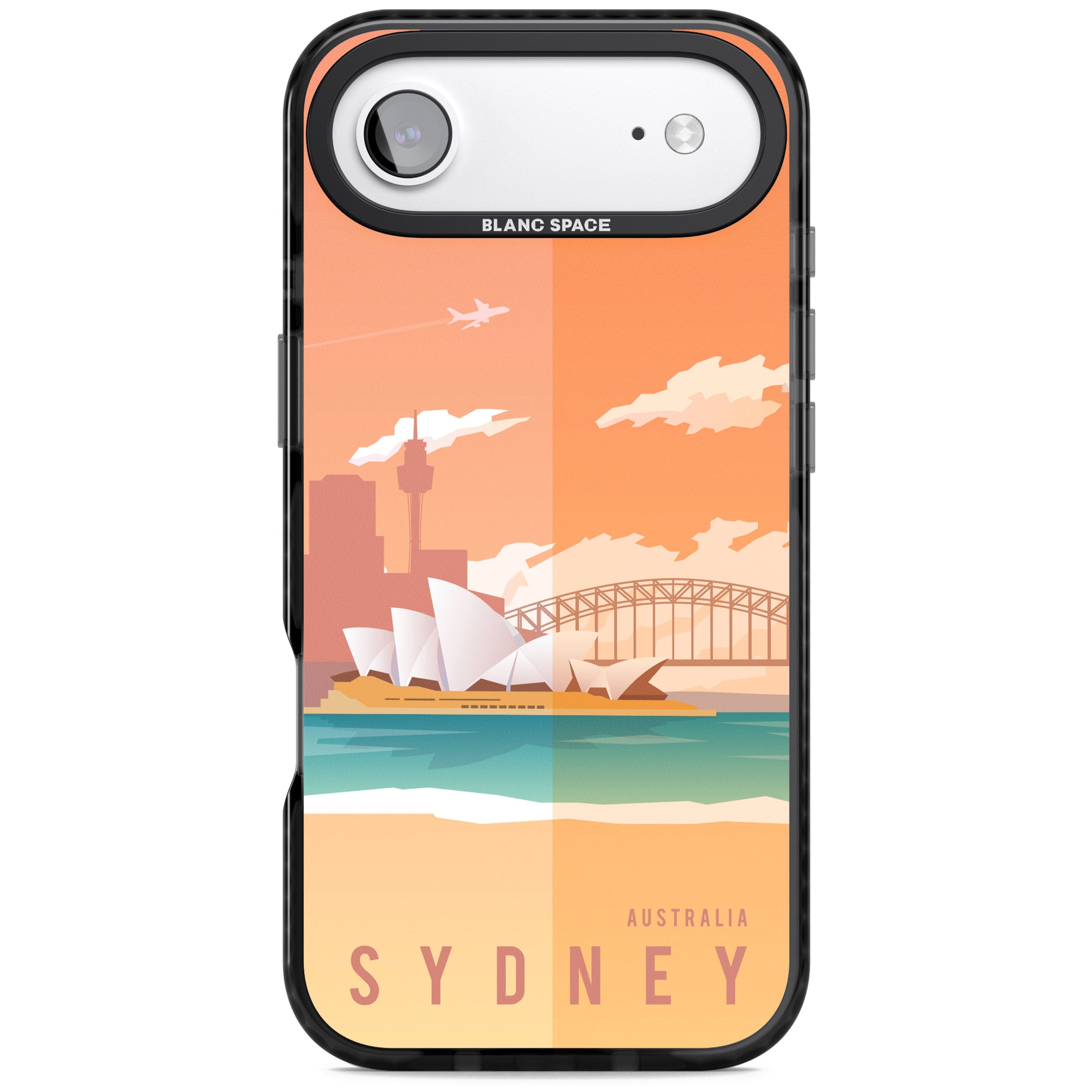 Vintage Travel Poster Sydney iPhone 17 Air Impact Pro Black Phone Case