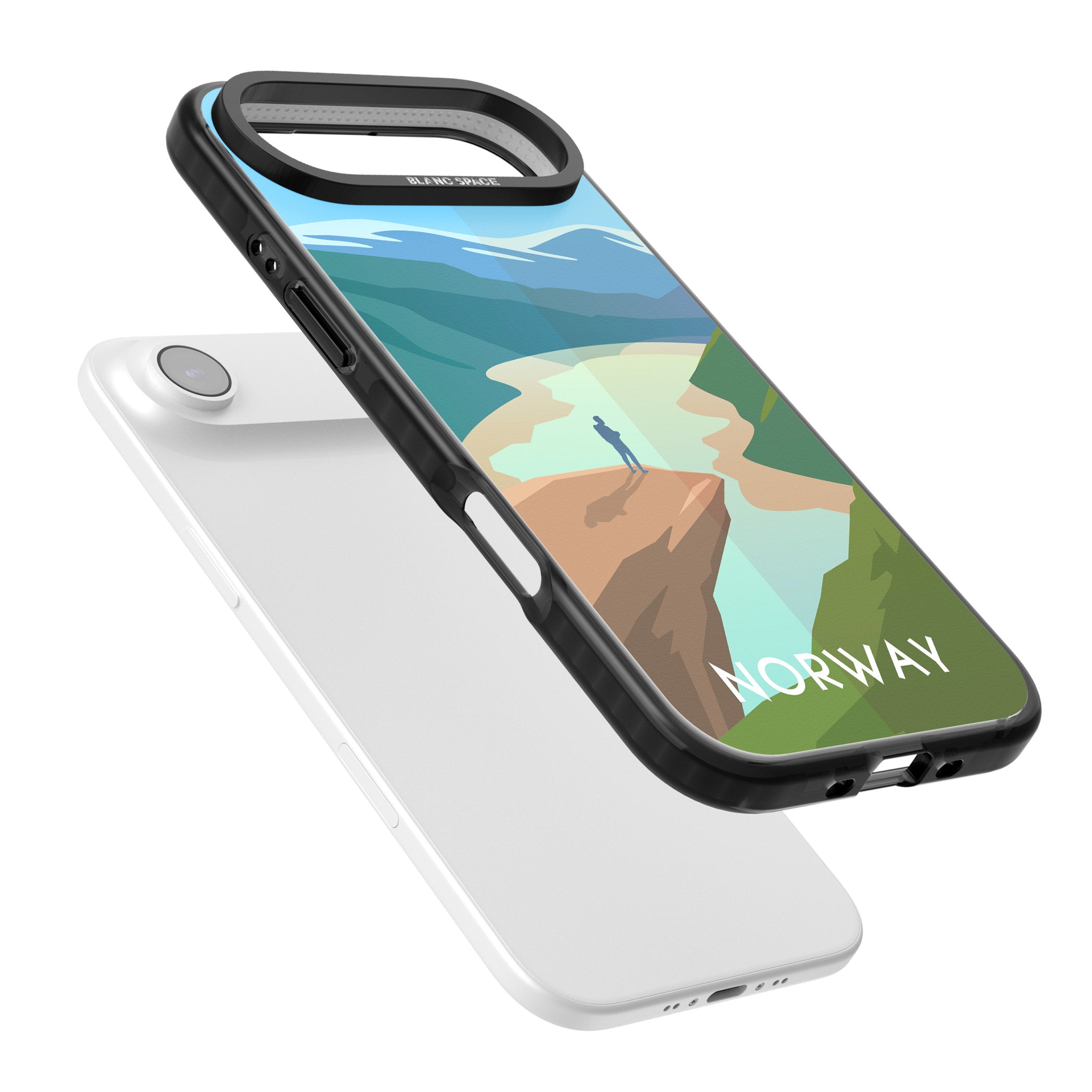 Vintage Travel Poster Norway iPhone 17 Air Impact Pro Black Phone Case Colours