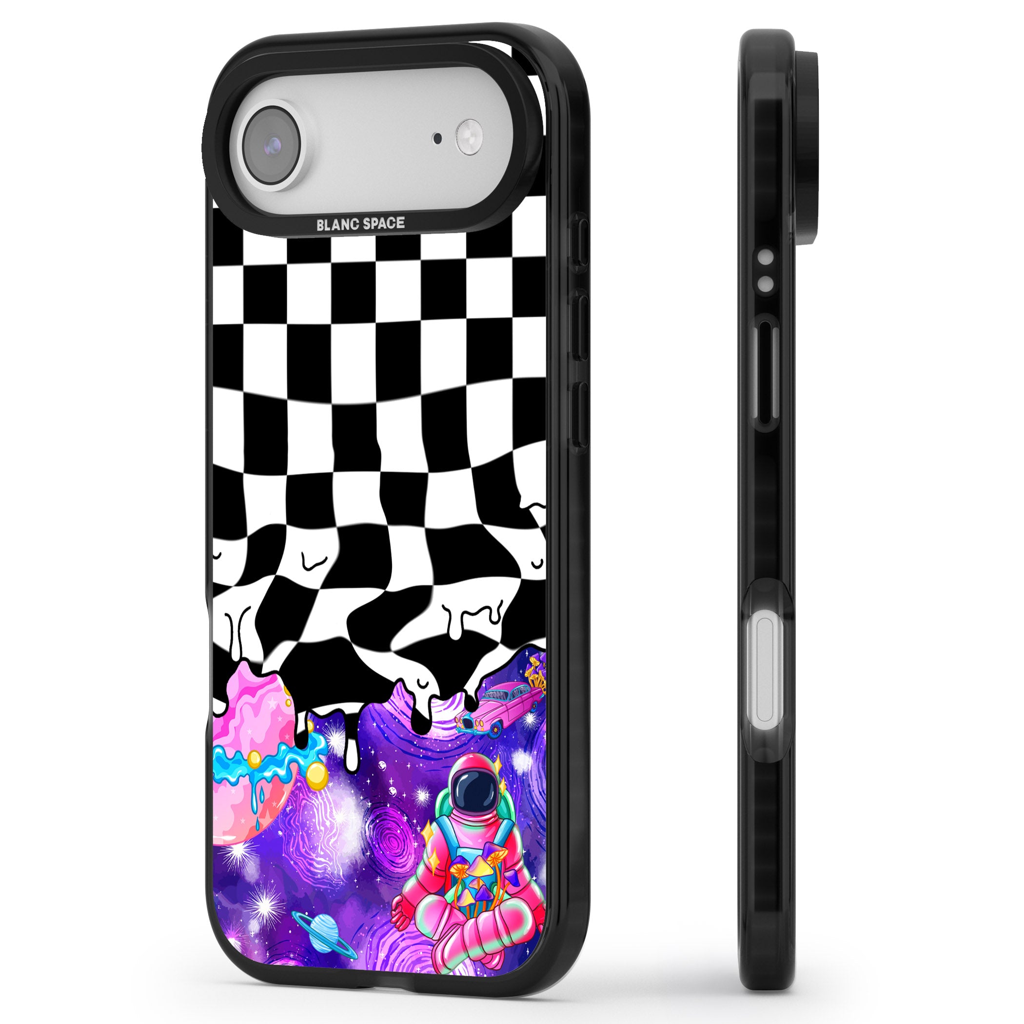 Washed Out iPhone 17 Air Impact Pro Black Phone Case Side Profile