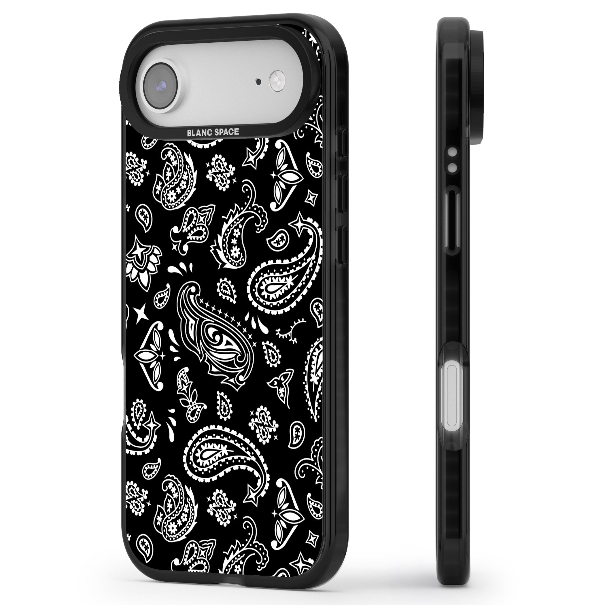 Black Bandana iPhone 17 Air Impact Pro Black Phone Case Side Profile