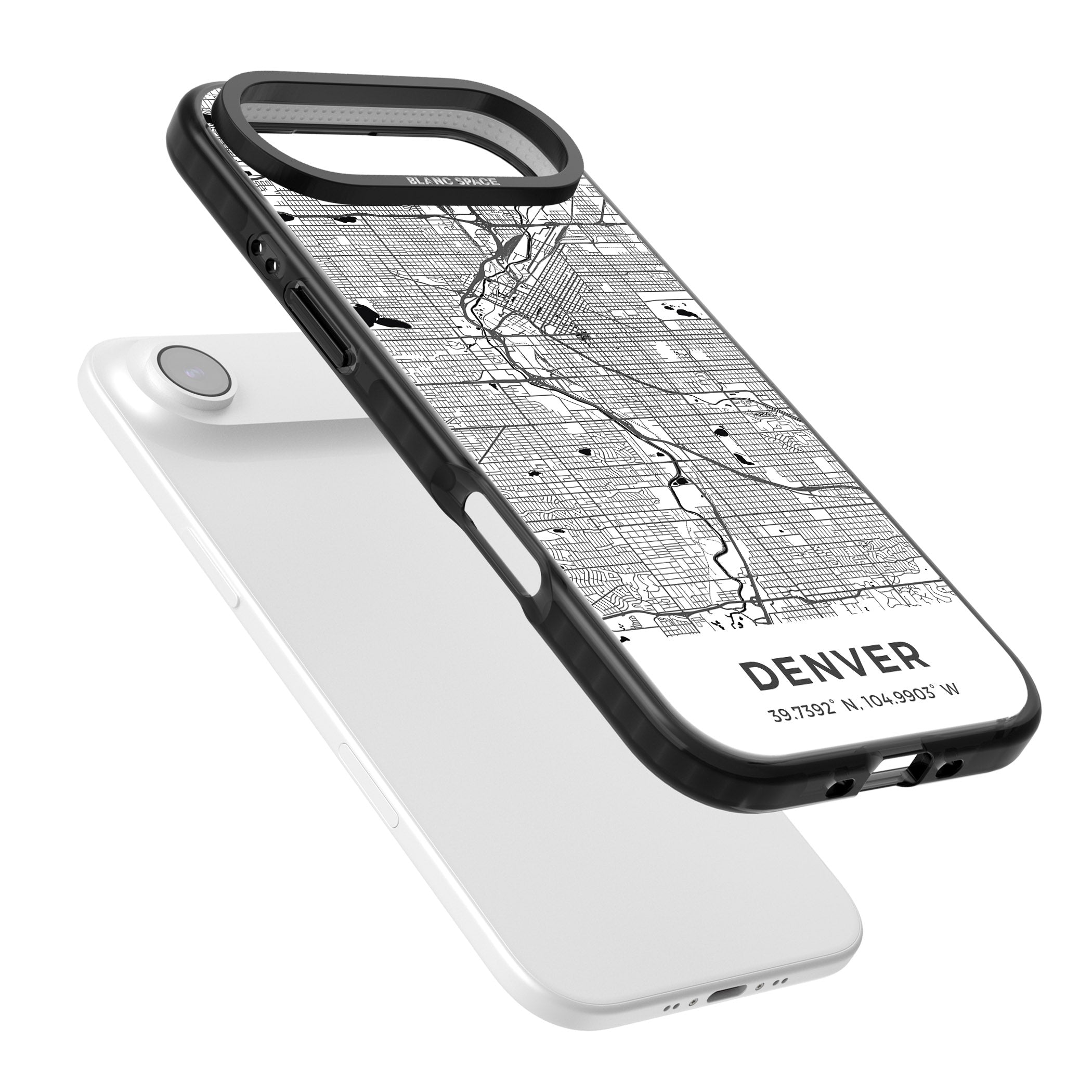 Denver Map iPhone 17 Air Impact Black Phone Case Colours