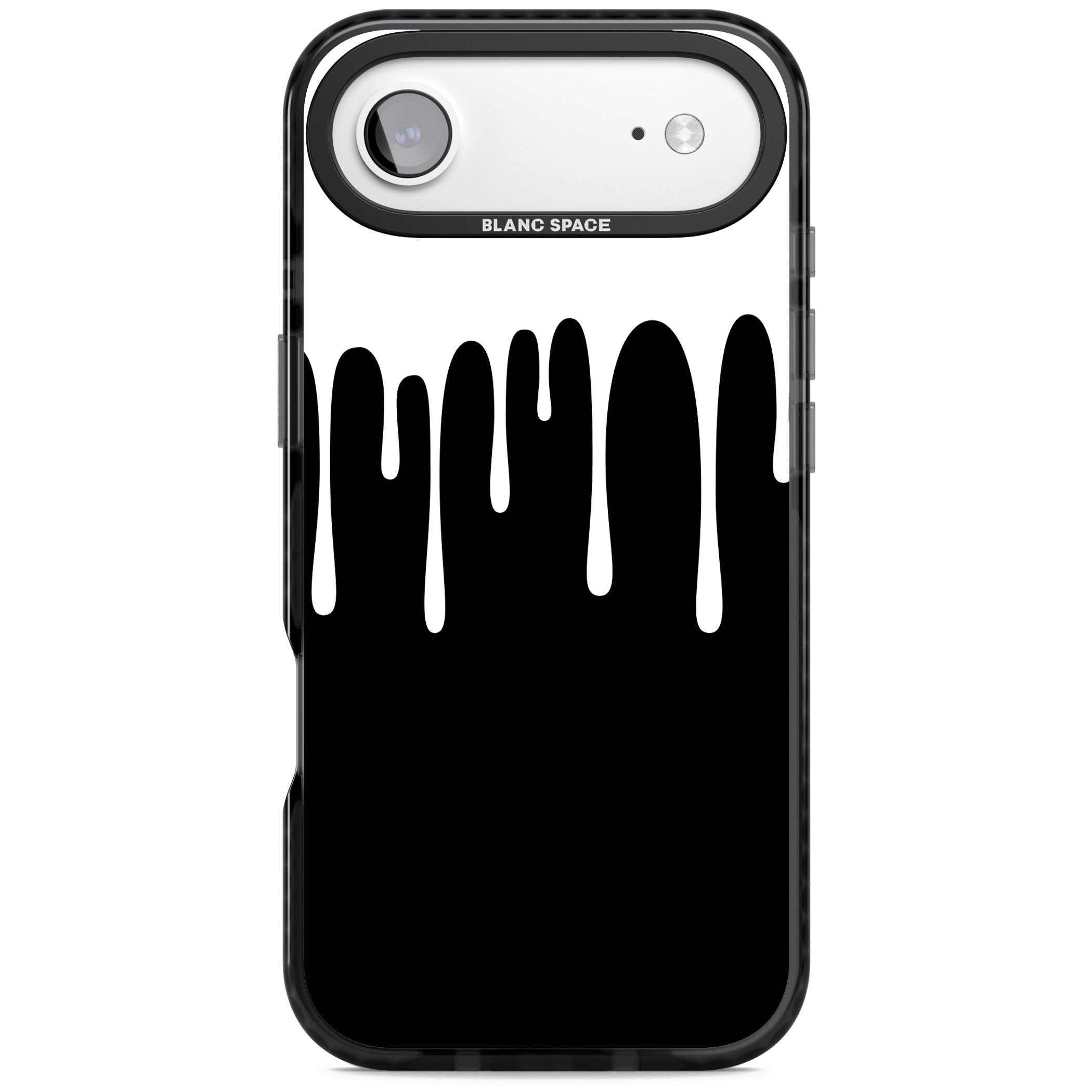 Melted Effect: White & Black iPhone 17 Air Impact Black Phone Case