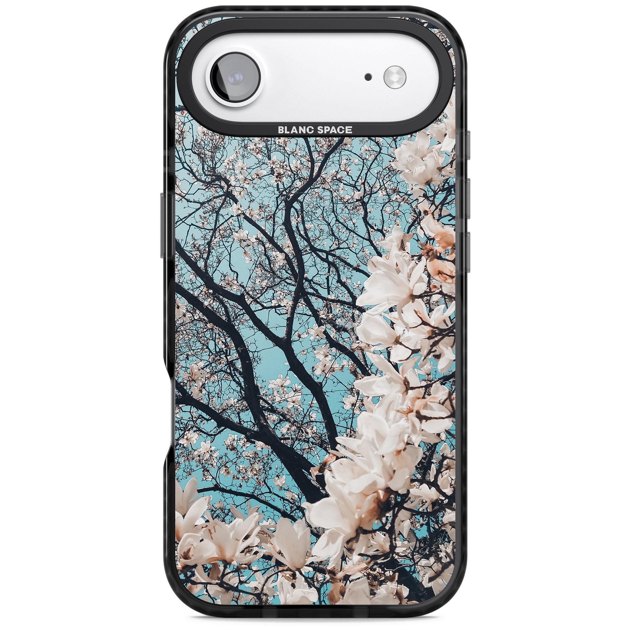 Magnolia Bloom iPhone 17 Air Impact Black Phone Case