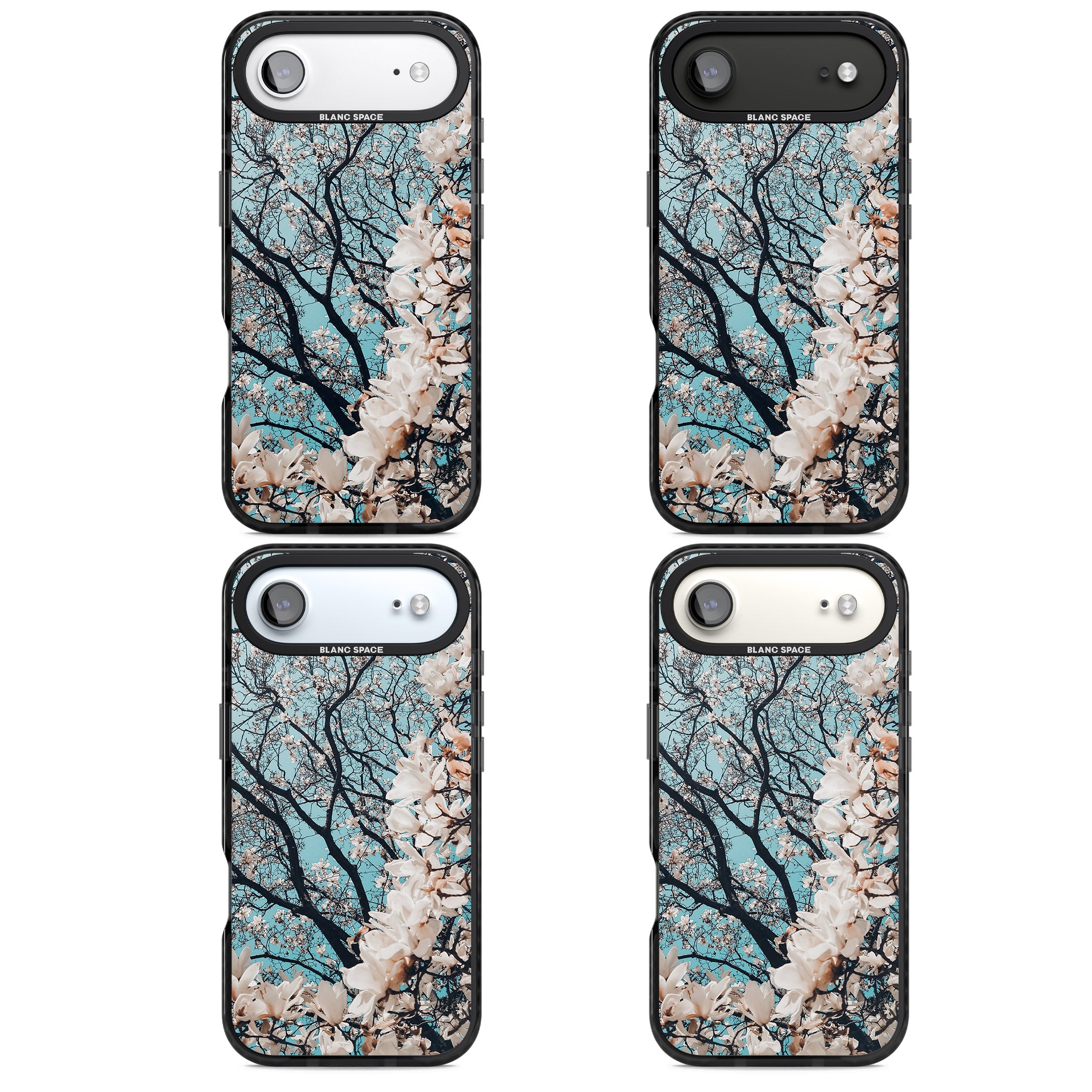 Magnolia Bloom iPhone 17 Air Impact Black Phone Case APT Impact Protection