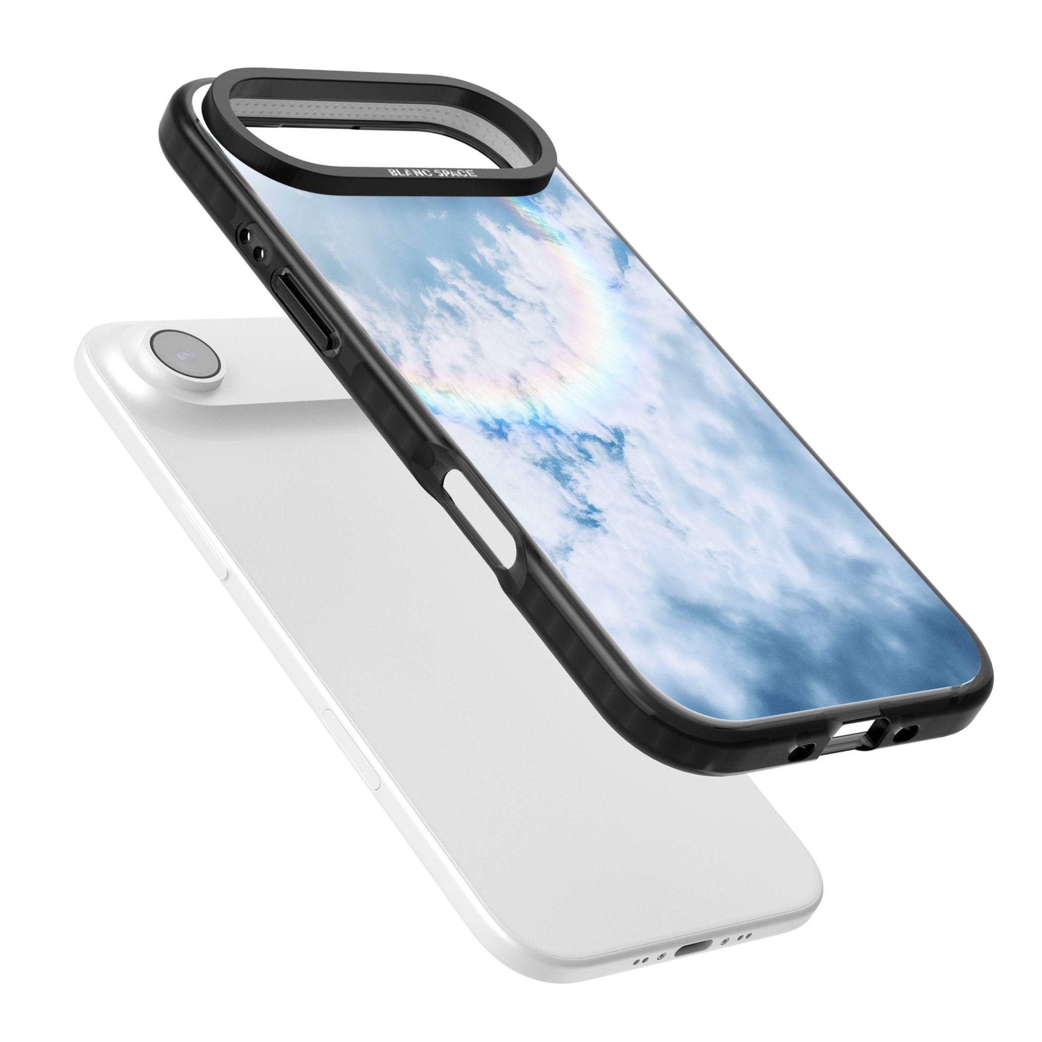 Pastel Rainbow Sky iPhone 17 Air Impact Black Phone Case Colours