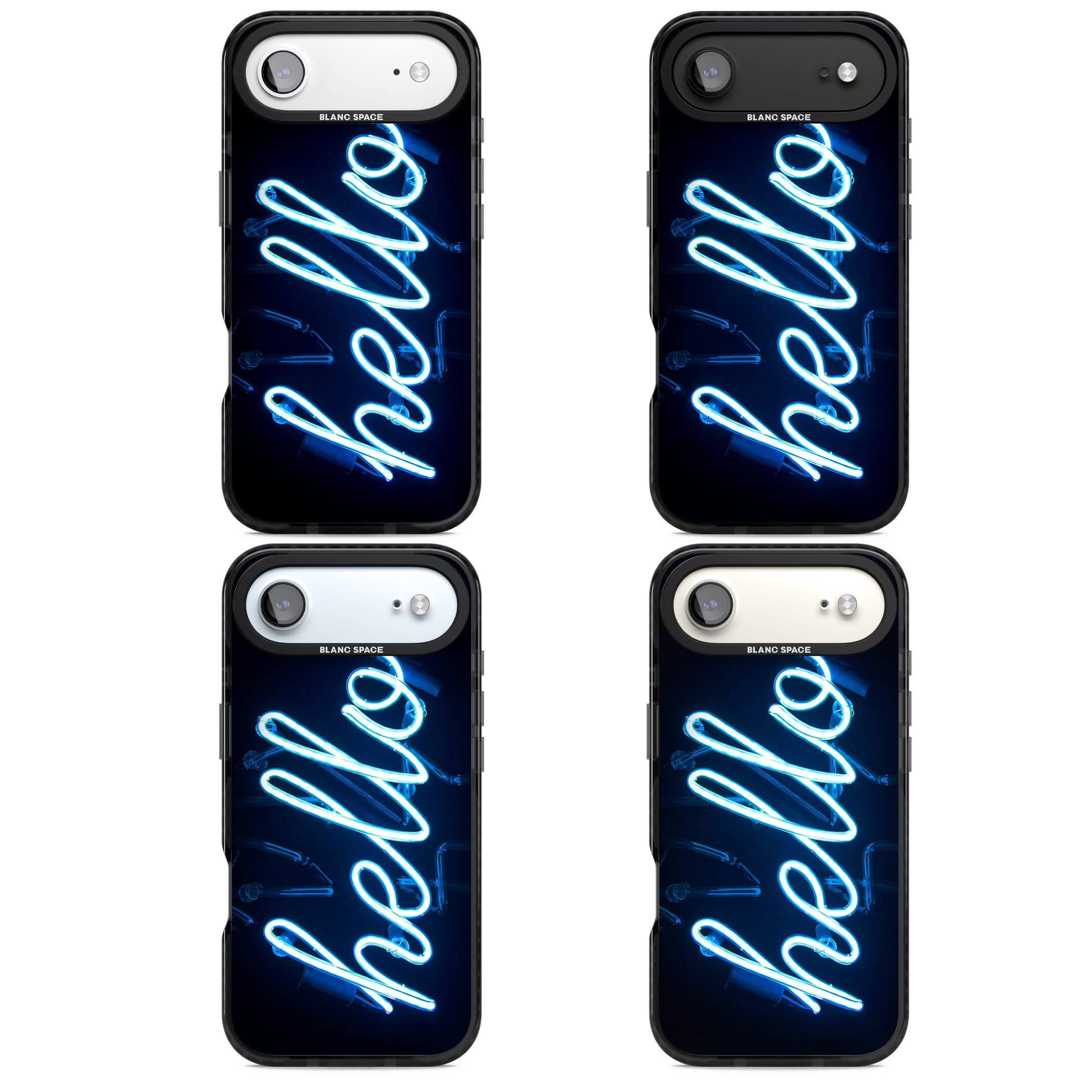 Hello Neon Sign iPhone 17 Air Impact Black Phone Case APT Impact Protection