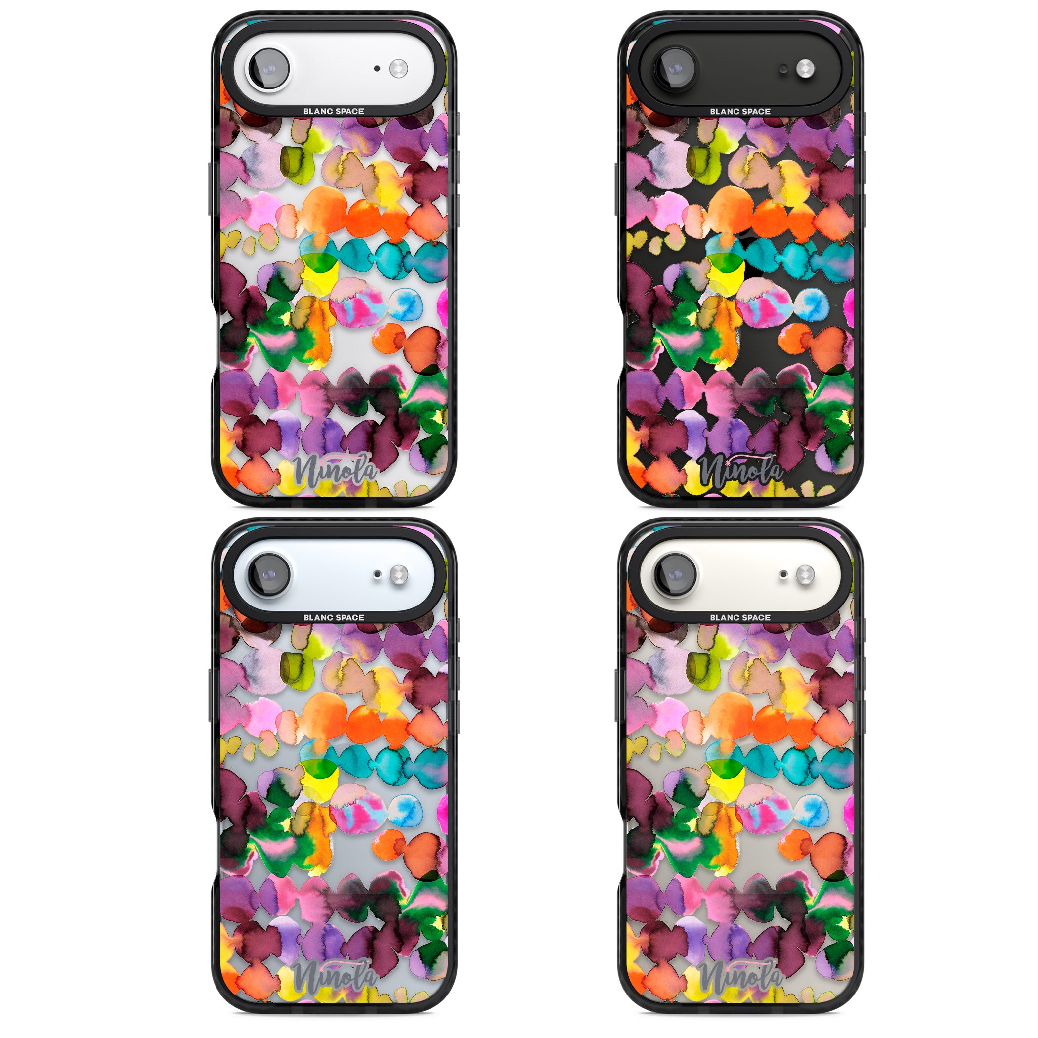 Ink Splash Hues iPhone 17 Air Impact Black Phone Case APT Impact Protection