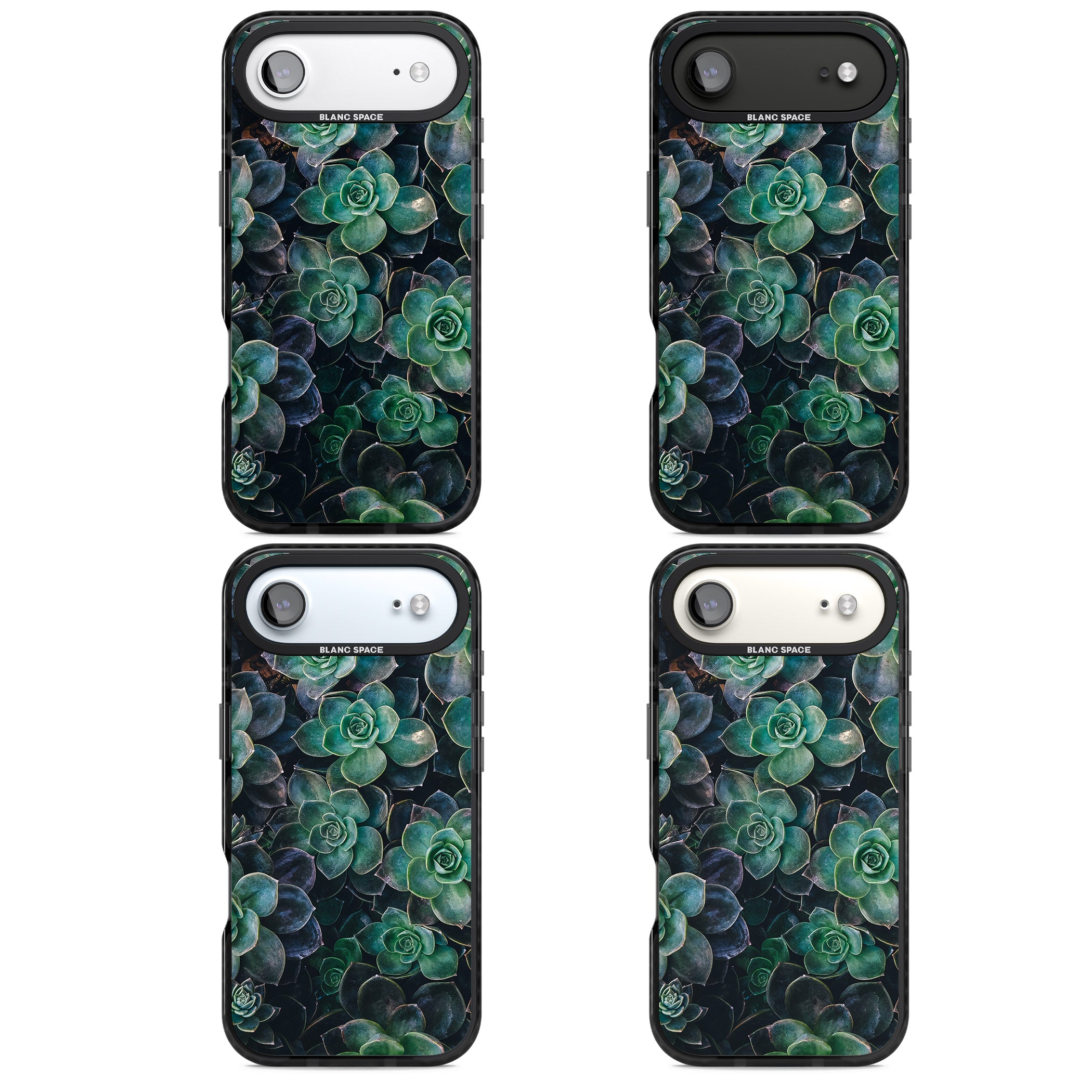 Succulent Bloom Botanical iPhone 17 Air Impact Black Phone Case APT Impact Protection