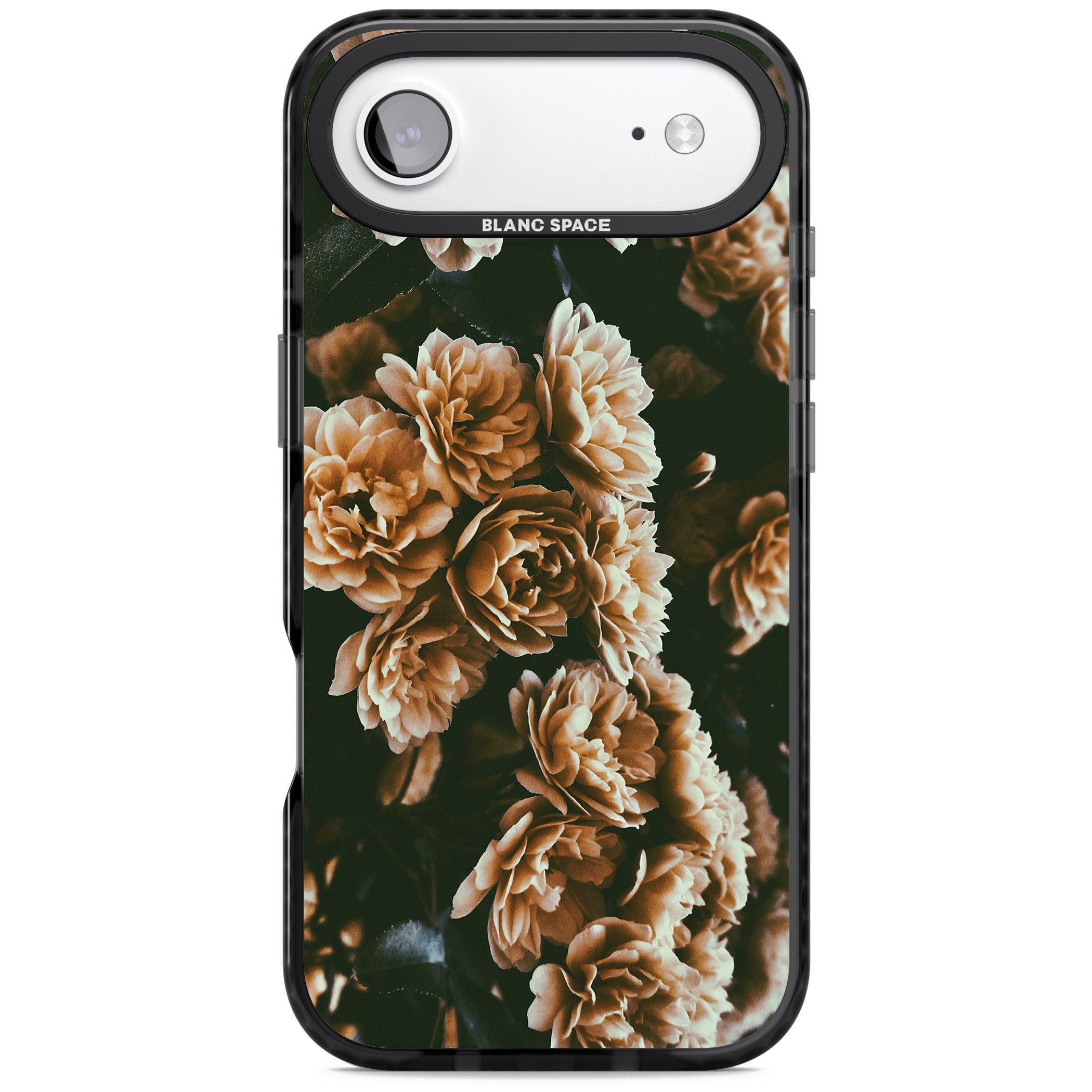 Moody Peony iPhone 17 Air Impact Black Phone Case