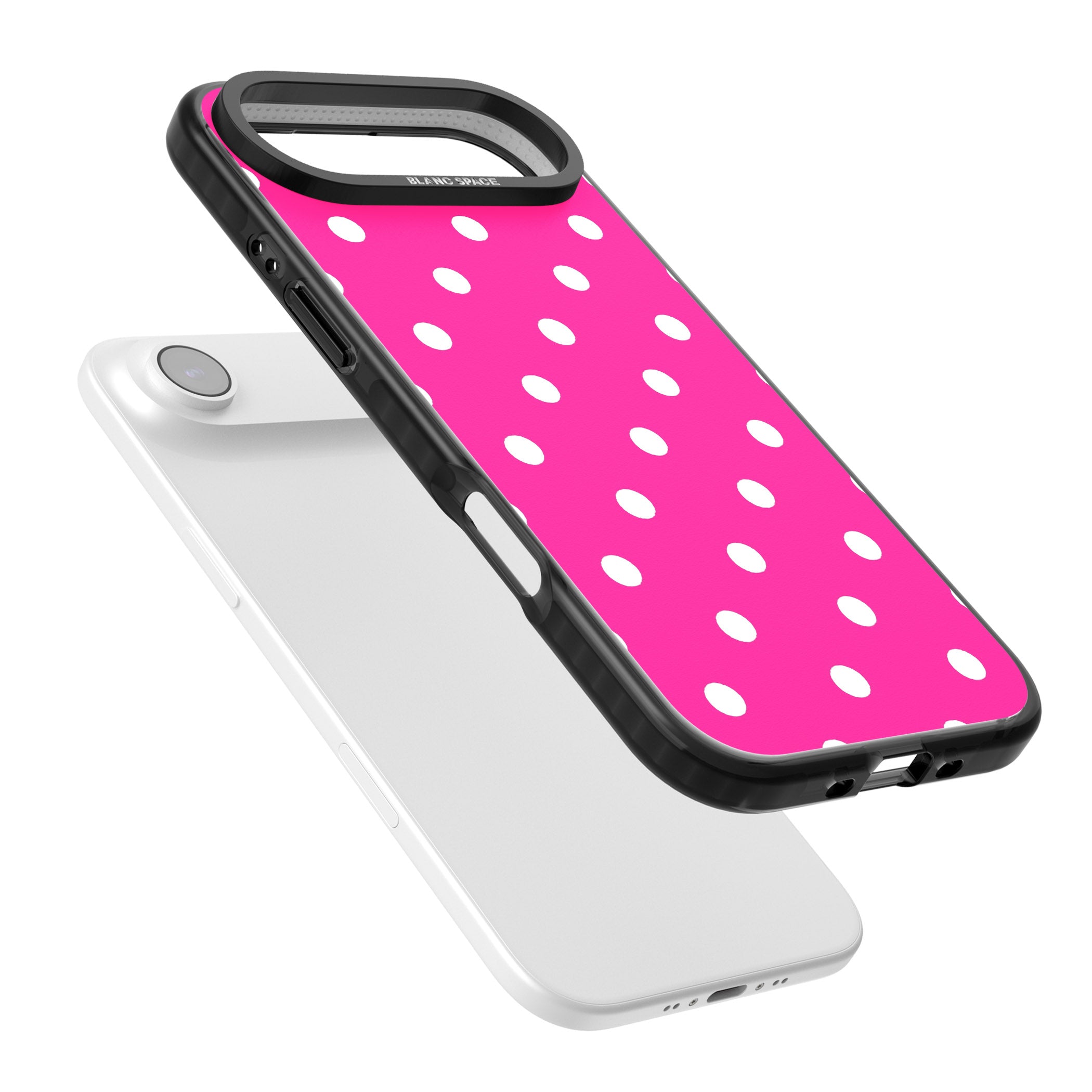 Pink Polka Dot iPhone 17 Air Impact Black Phone Case Colours