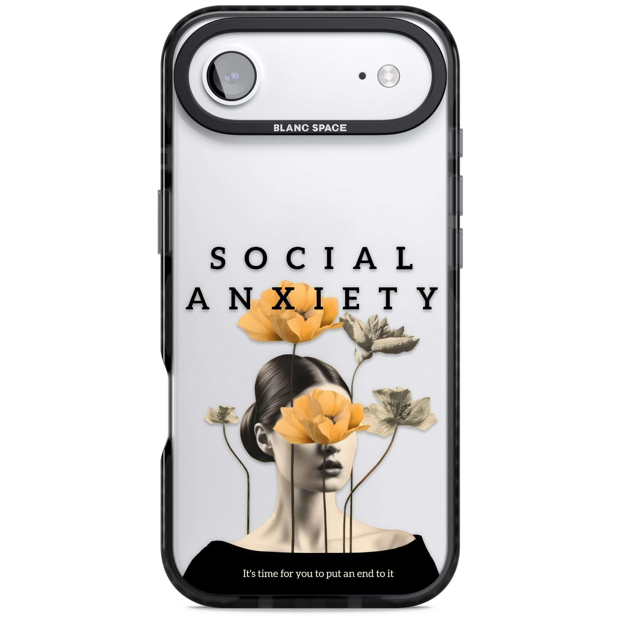 Social Anxiety iPhone 17 Air Impact Black Phone Case