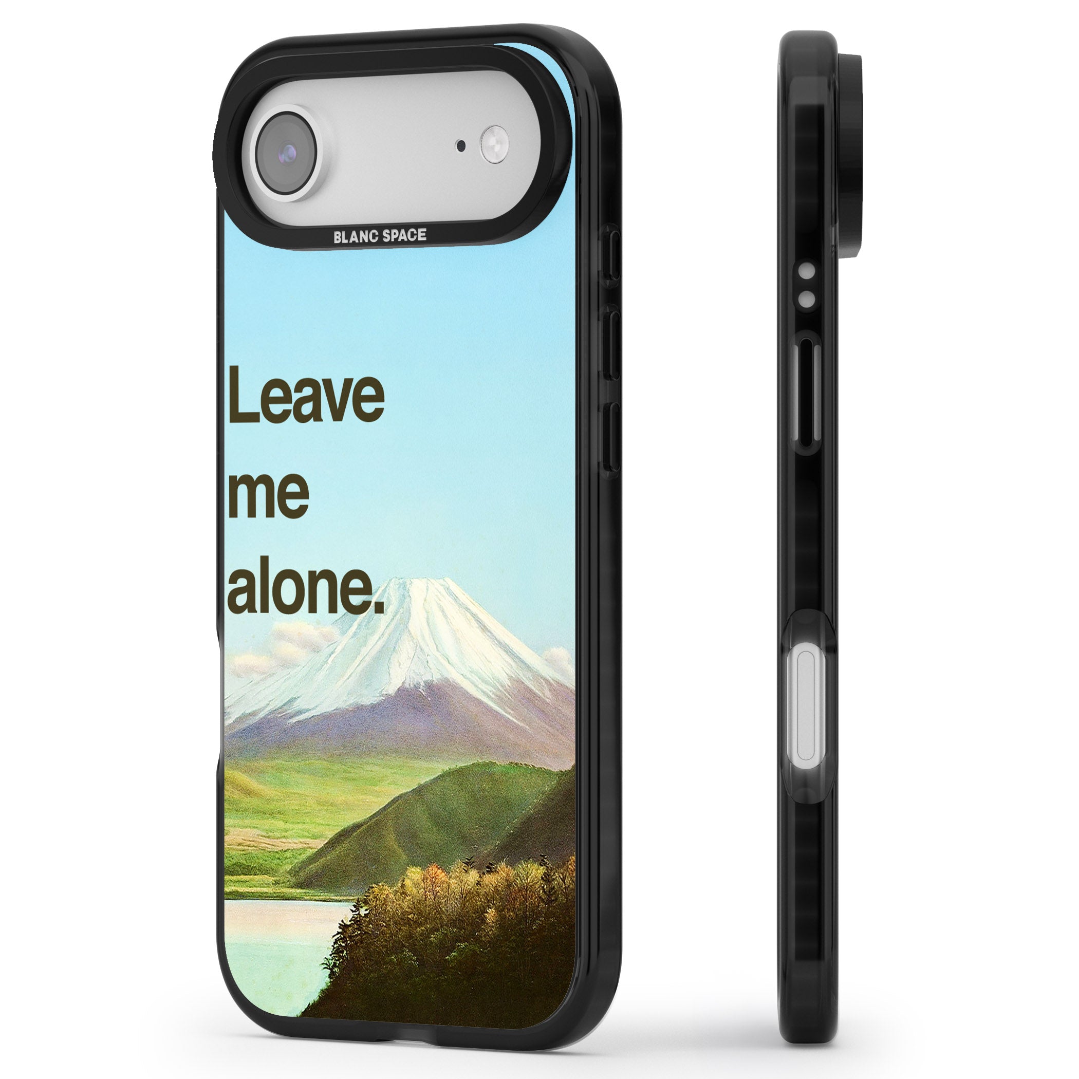 Leave Me Alone iPhone 17 Air Impact Black Phone Case Side Profile