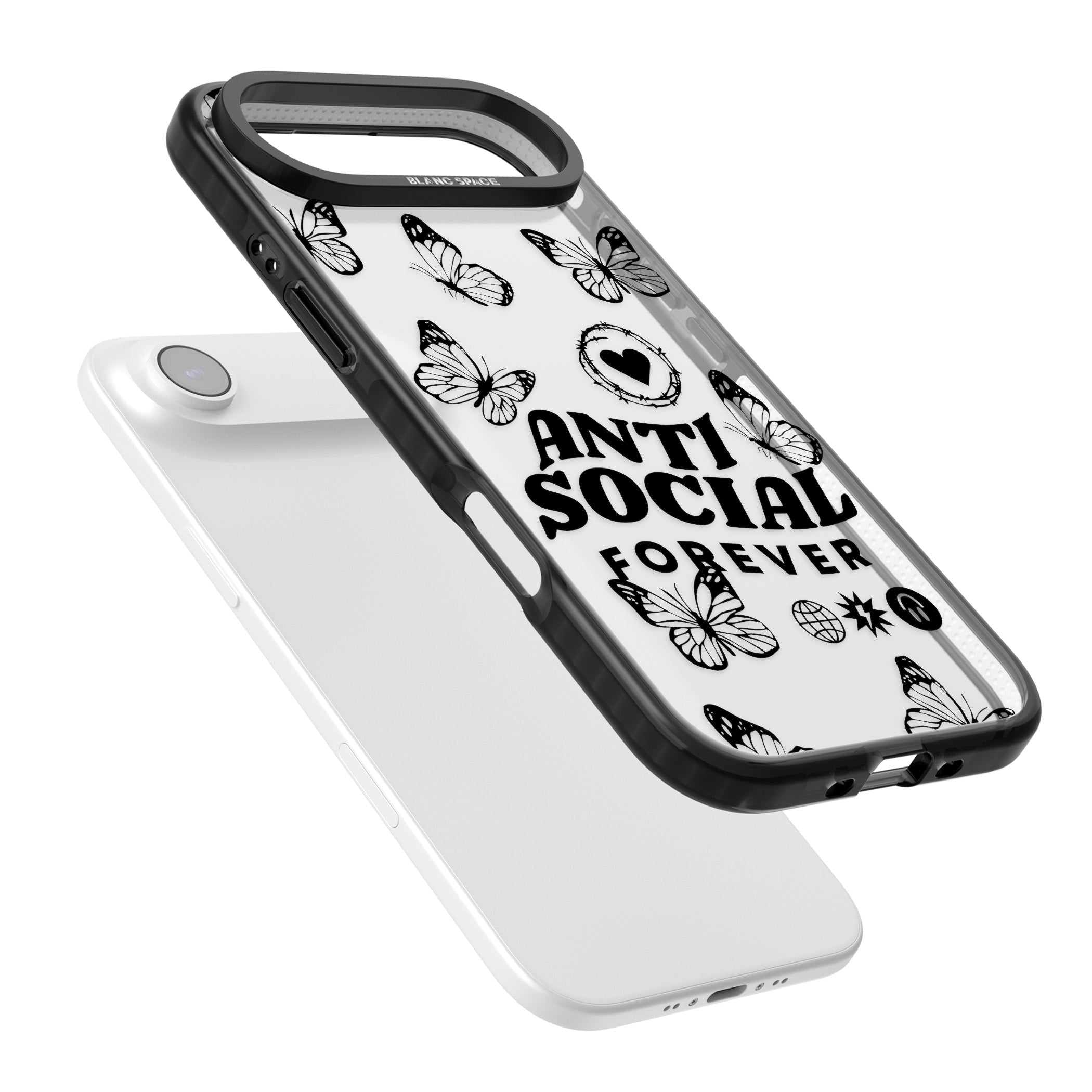 Anti Social Forever iPhone 17 Air Impact Black Phone Case Colours