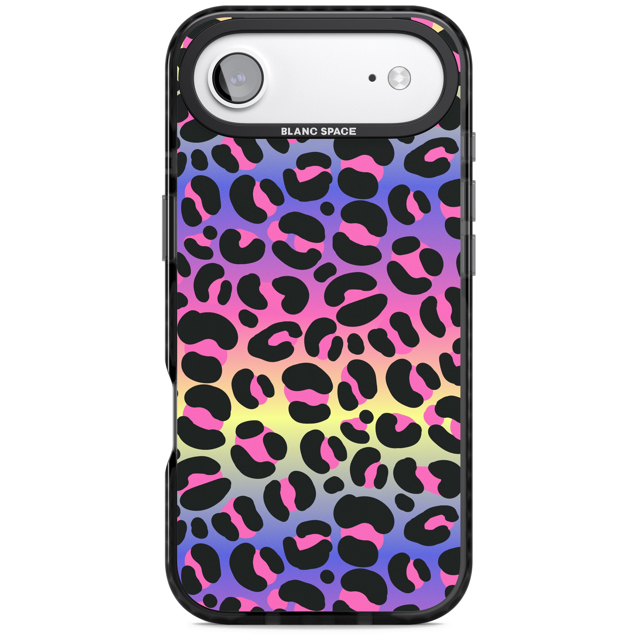 Rainbow Gradient Leopard iPhone 17 Air Impact Black Phone Case