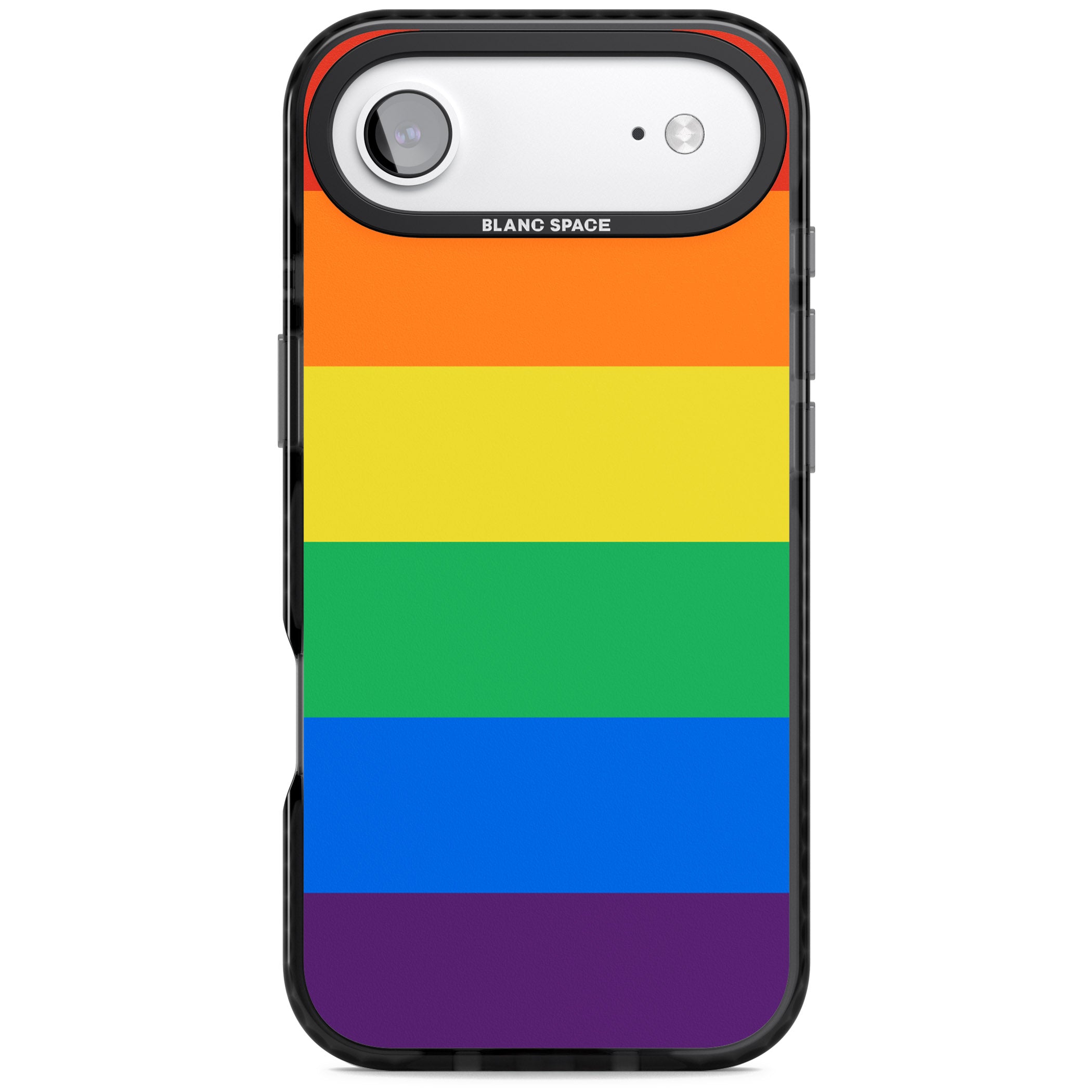 Rainbow Stripes iPhone 17 Air Impact Black Phone Case