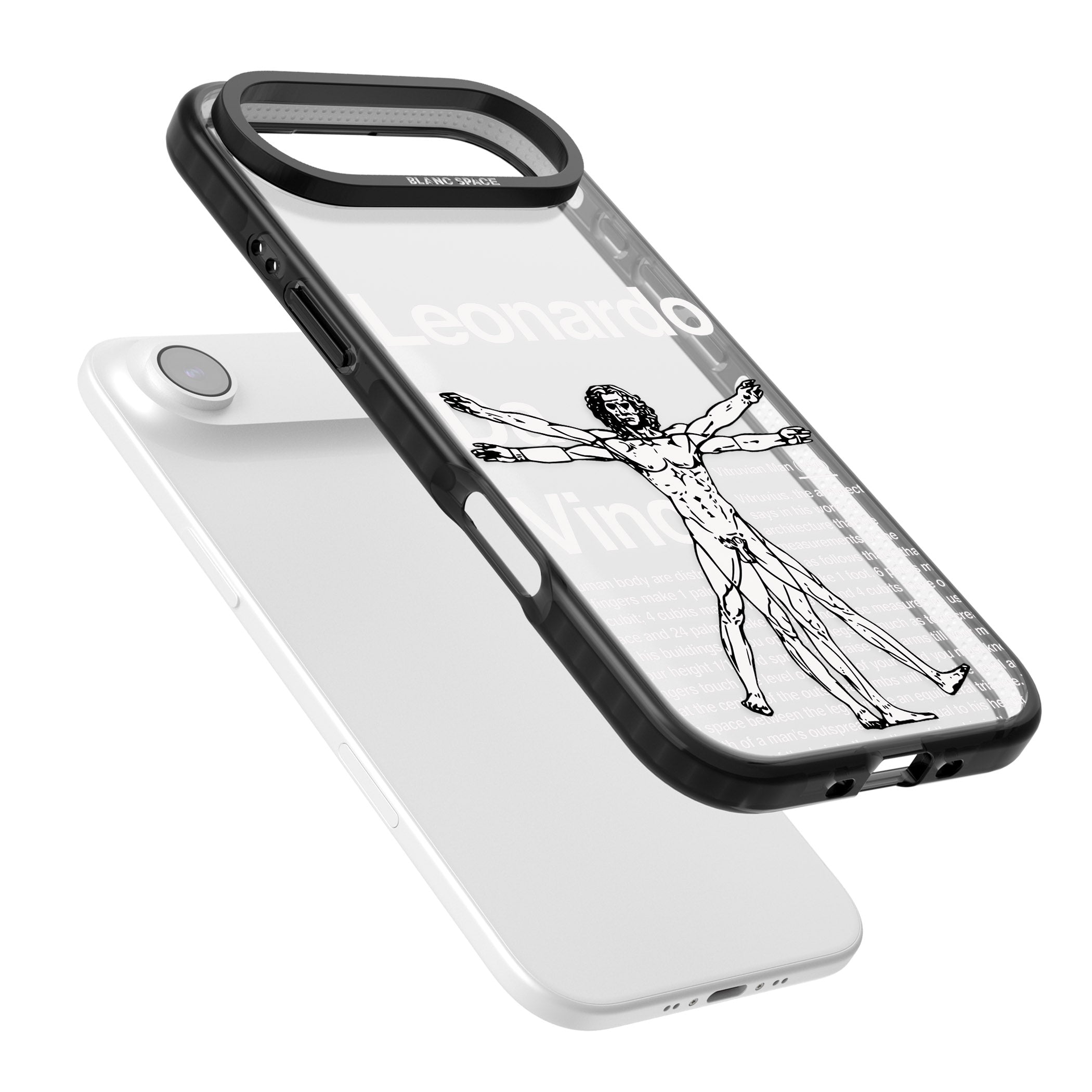 Vitruvian Man iPhone 17 Air Impact Black Phone Case Colours