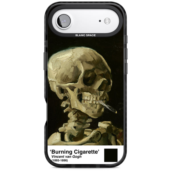 Skull Of A Skeleton With Burning Cigarette