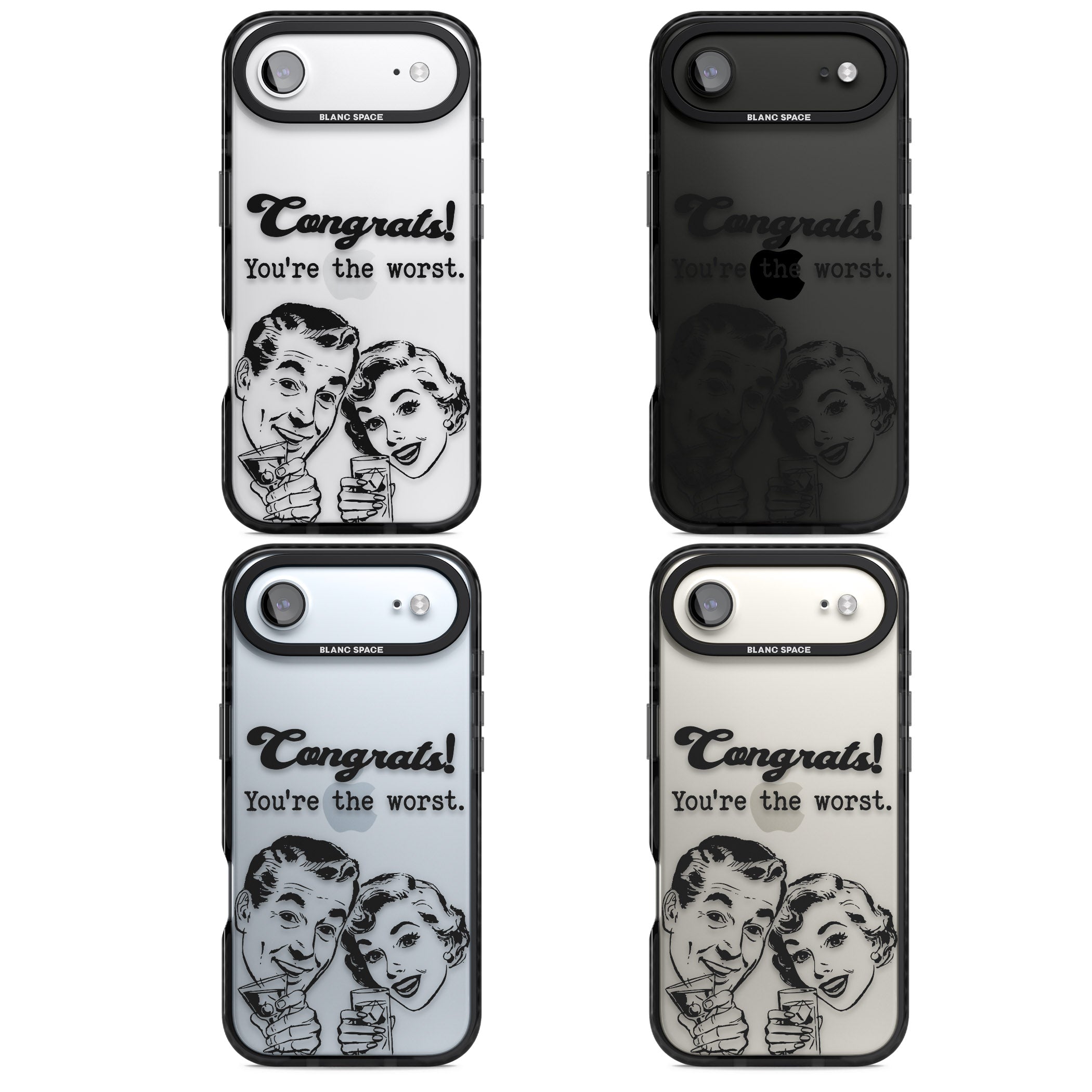 Congrats Youre The Worst iPhone 17 Air Impact Black Phone Case APT Impact Protection