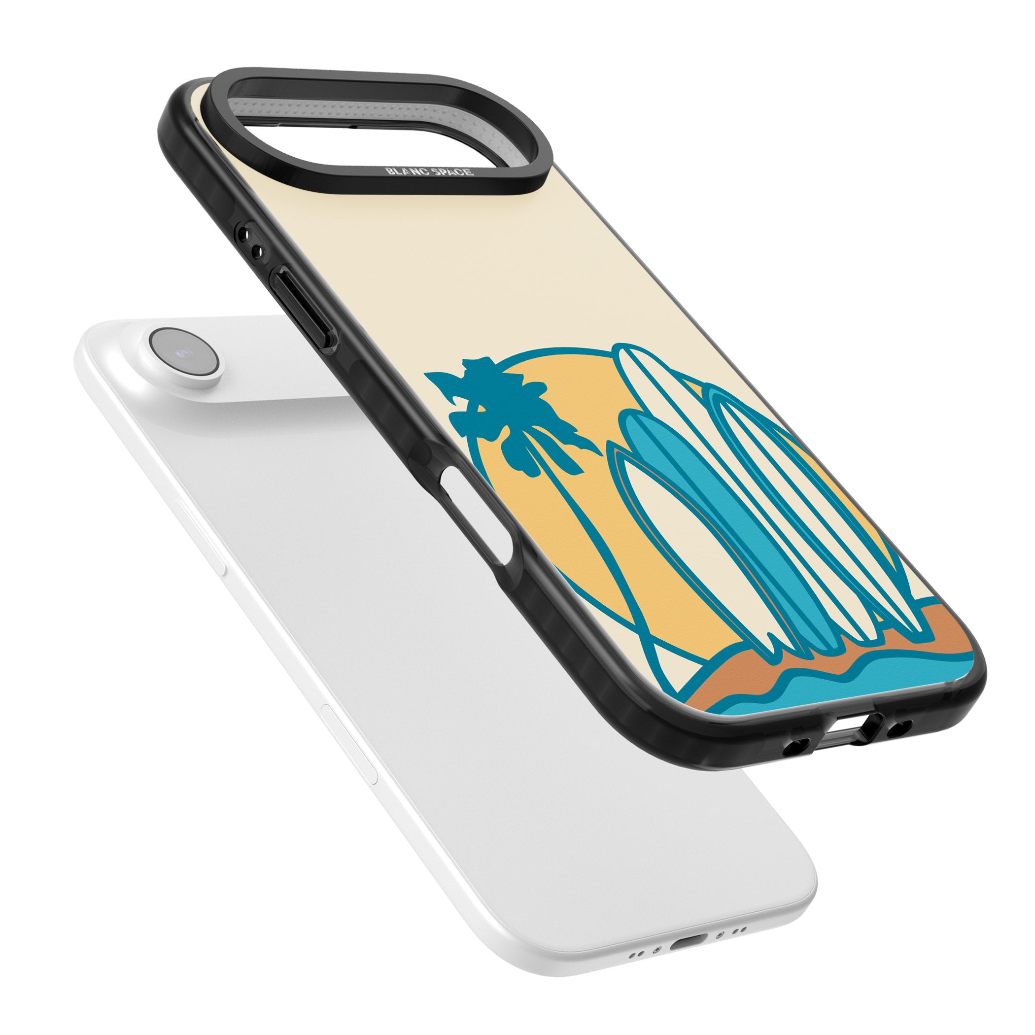 Coastal Surf Vibes iPhone 17 Air Impact Black Phone Case Colours