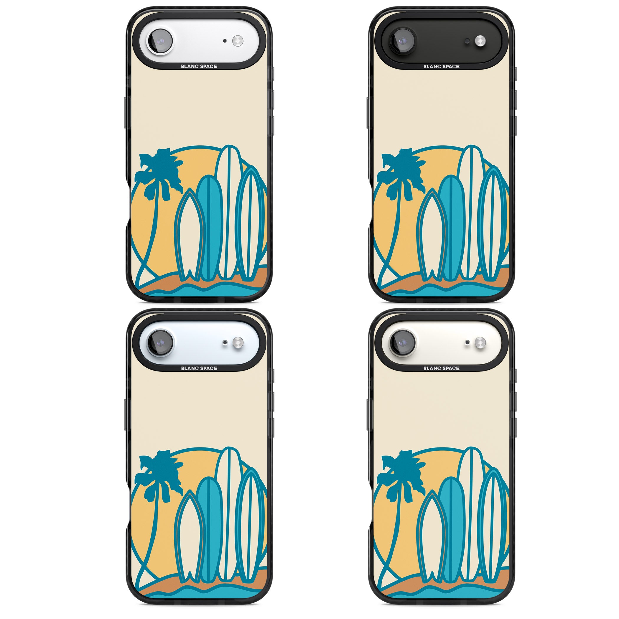 Coastal Surf Vibes iPhone 17 Air Impact Black Phone Case APT Impact Protection