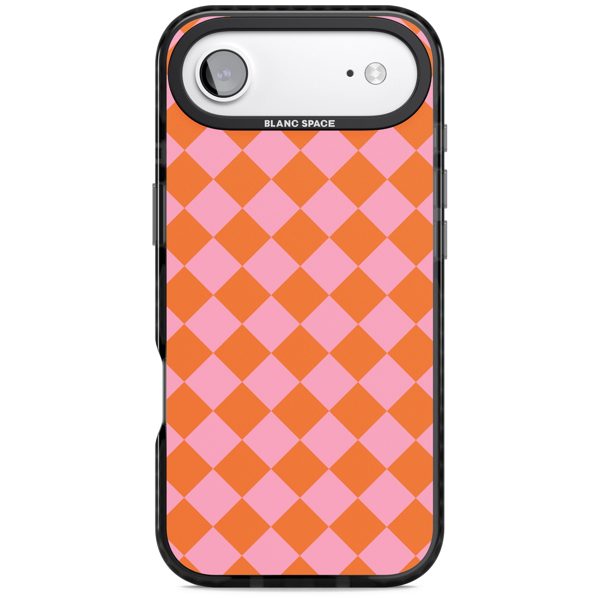 Retro Sunset Diamond Plaid iPhone 17 Air Impact Black Phone Case