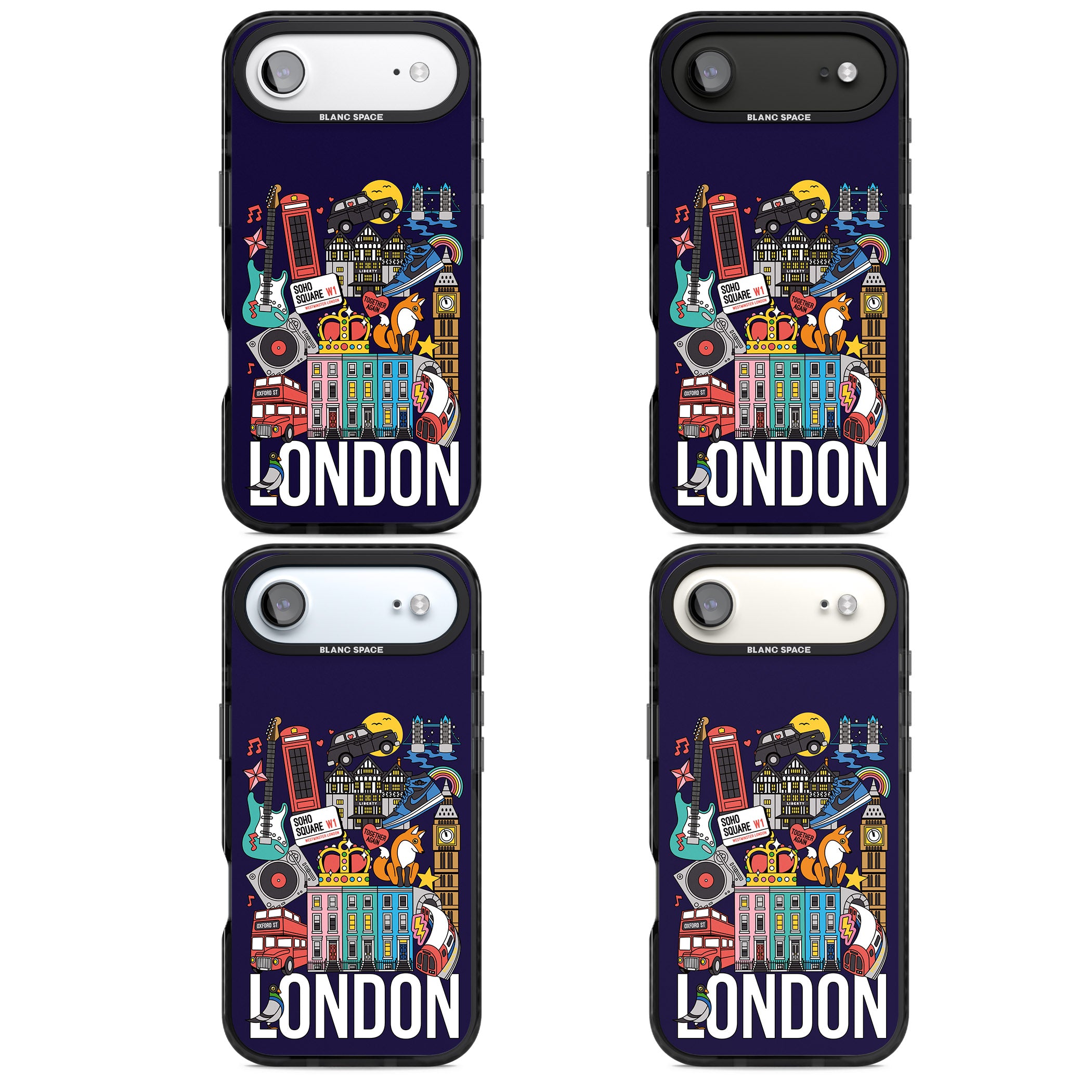 London Calling iPhone 17 Air Impact Black Phone Case APT Impact Protection