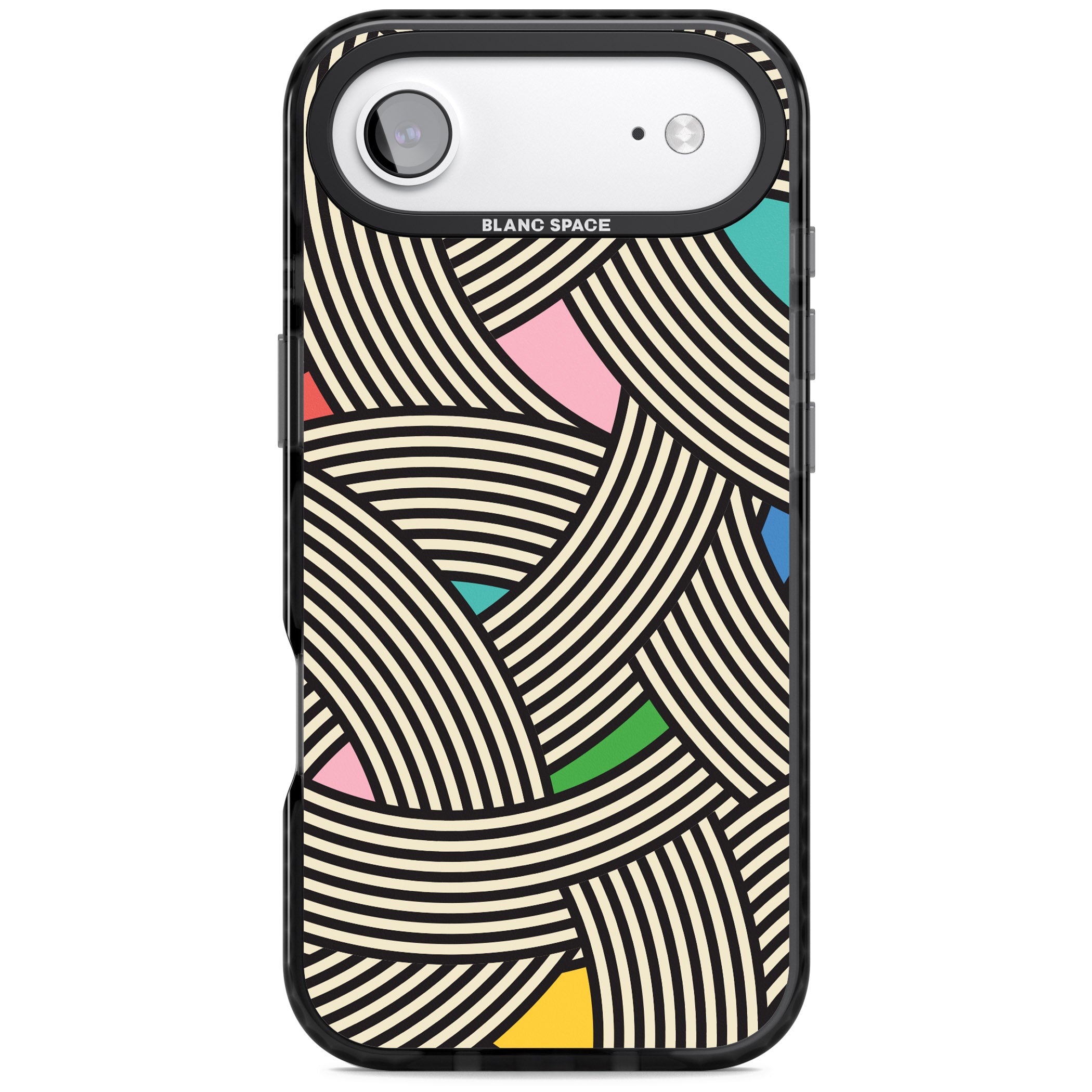 Multicolour Optic Waves iPhone 17 Air Impact Black Phone Case