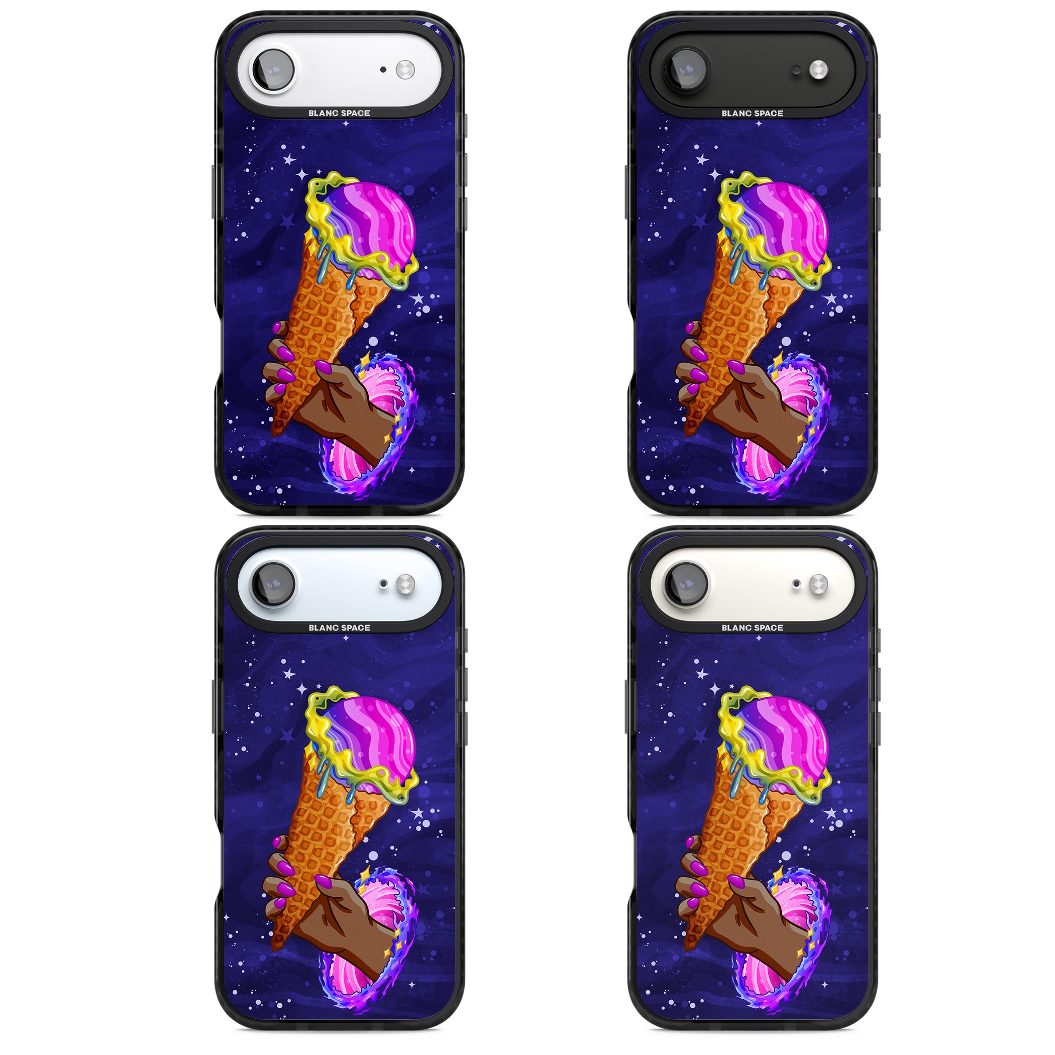 Interdimensional Ice Cream iPhone 17 Air Impact Black Phone Case APT Impact Protection