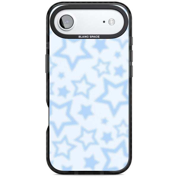 Blue Halftone Stars