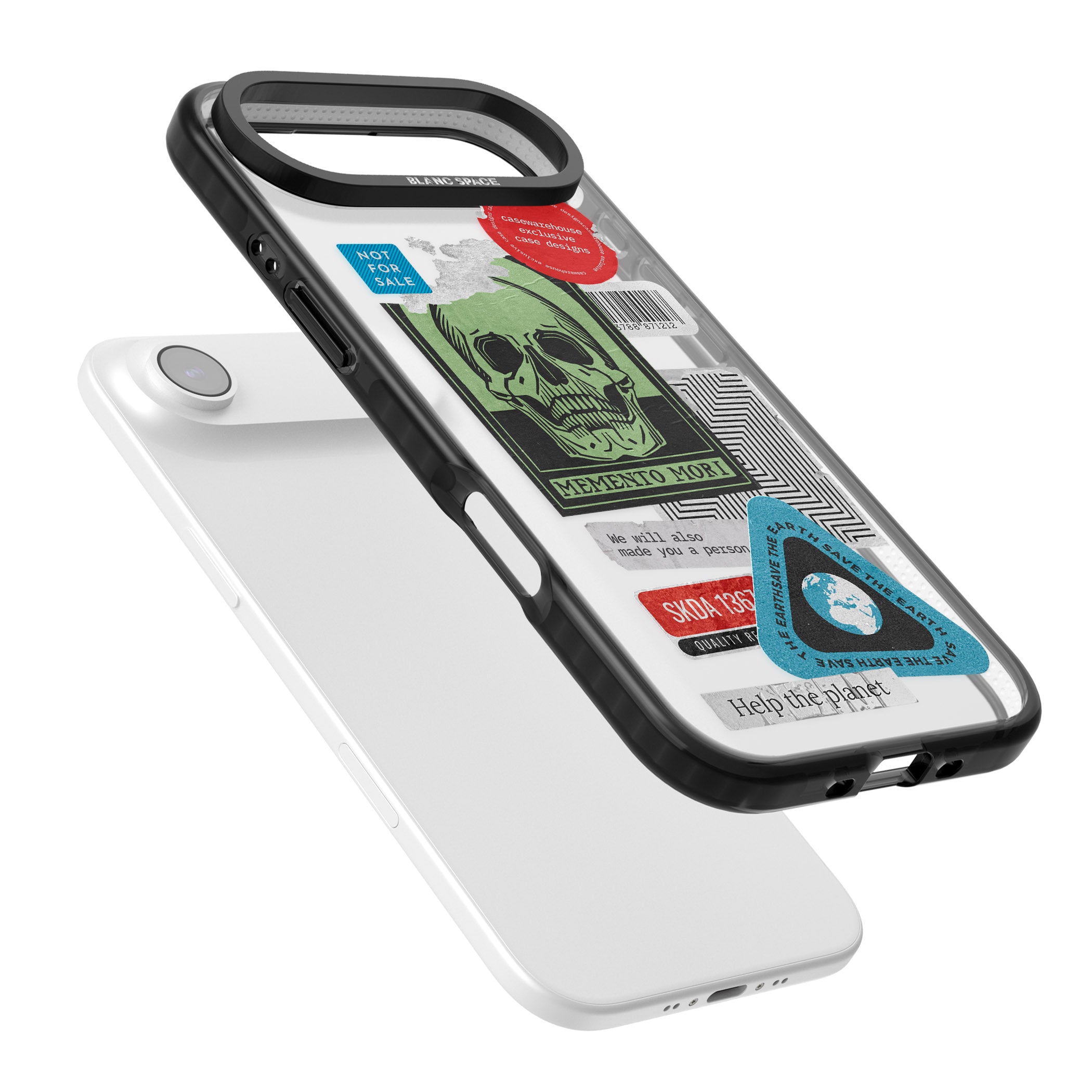 Skull Sticker Mix iPhone 17 Air Impact Black Phone Case Colours