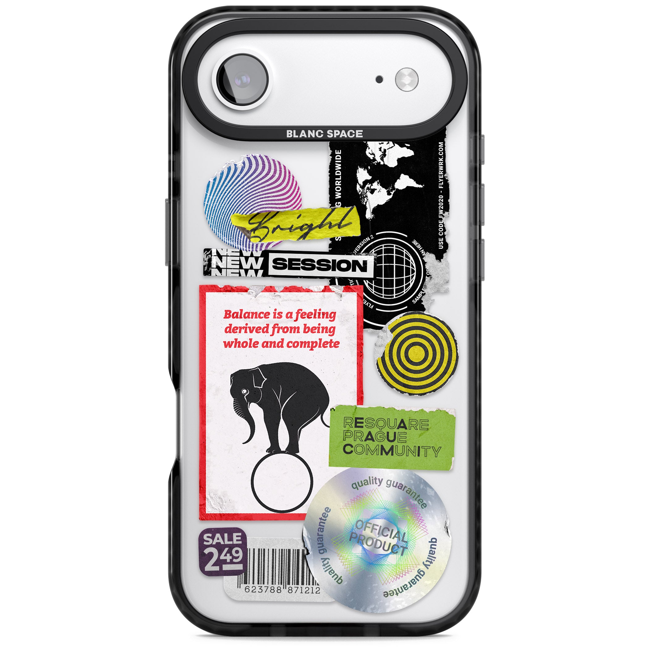 Peeled Sticker Mix iPhone 17 Air Impact Black Phone Case
